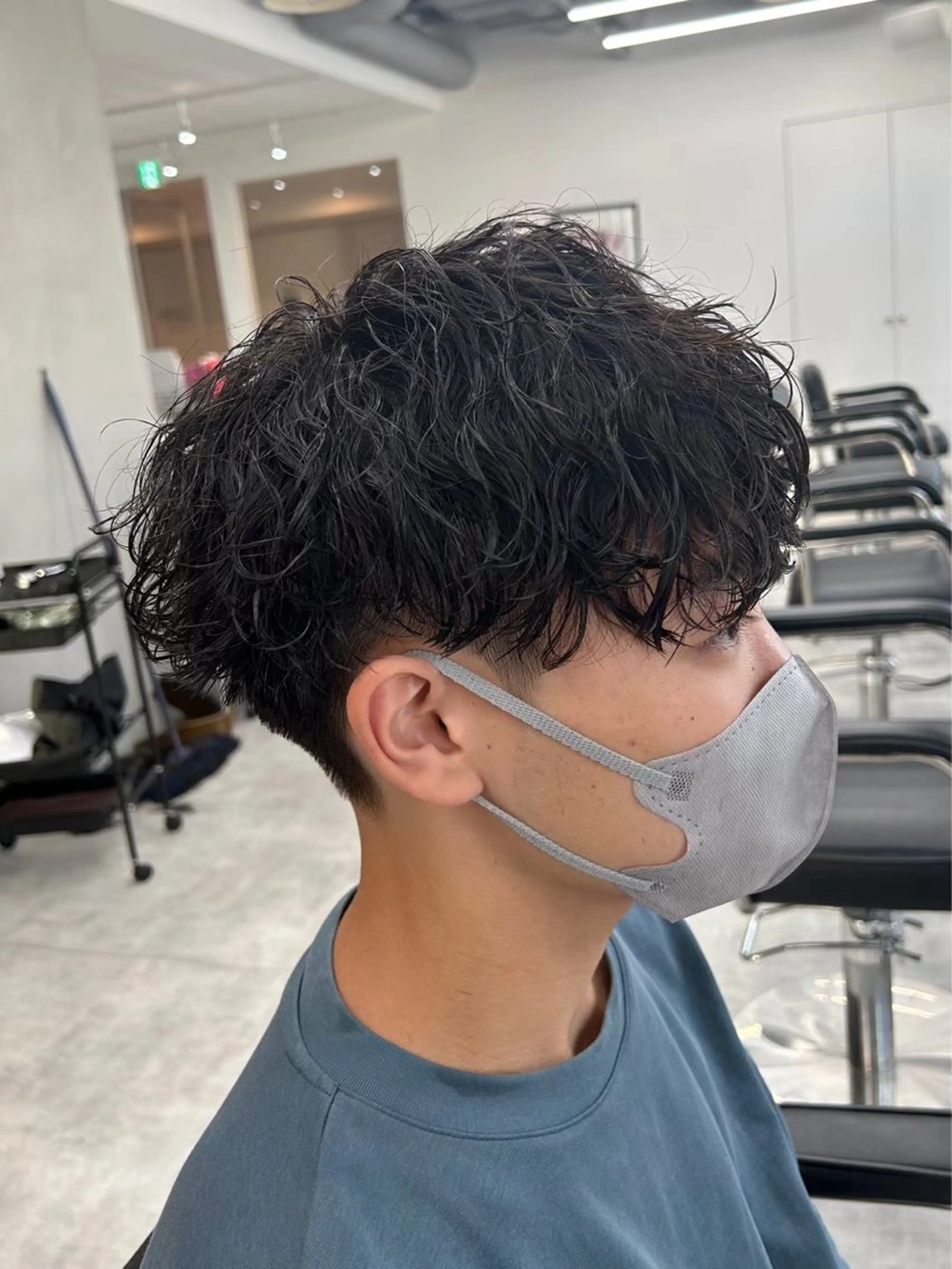 ショート パーマ メンズ カット パーマ メンズパーマ/新潟/ 万代／田崎亮🌟のヘアスタイル