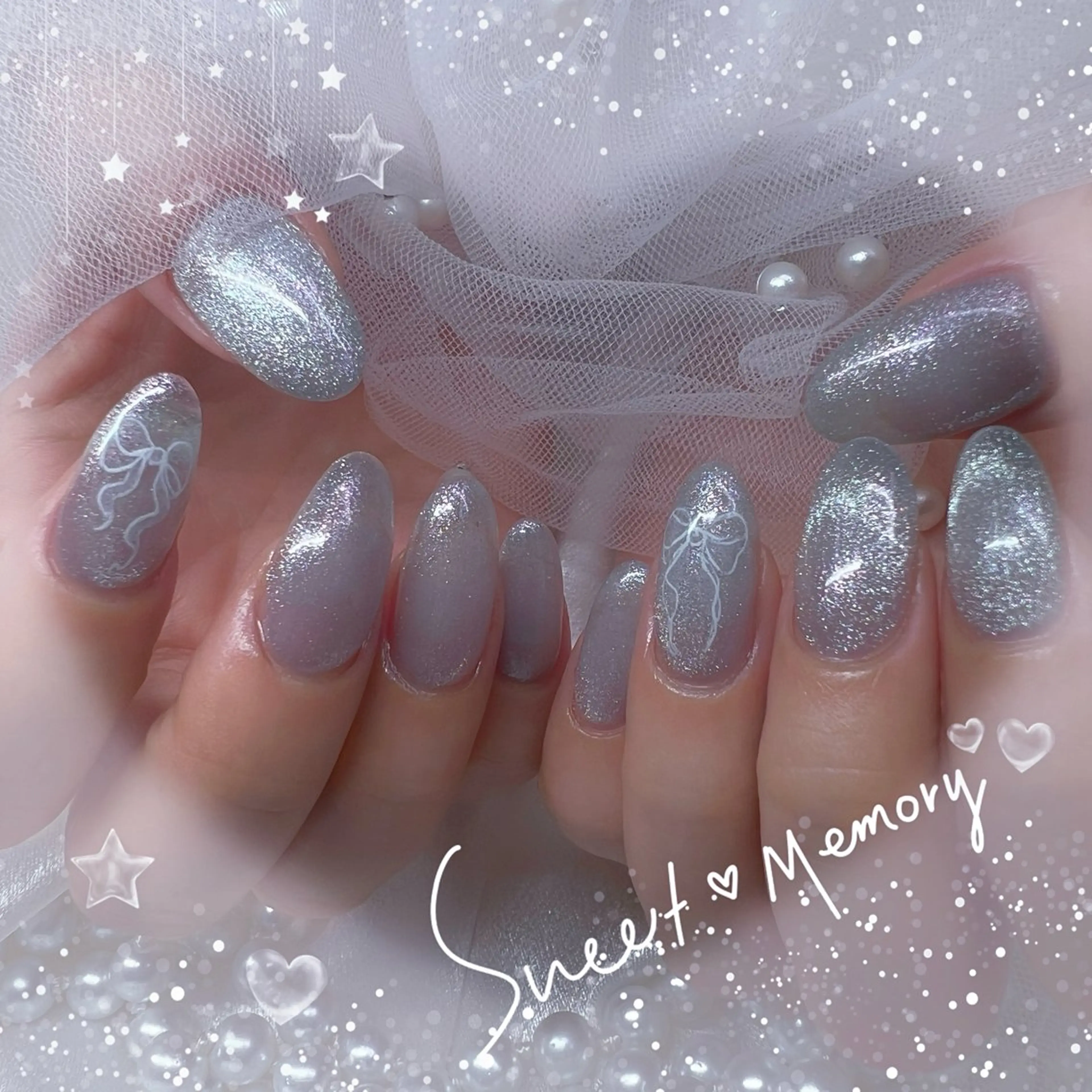 ネイル チークネイル フレンチネイル ガーリー ガラスフレンチ グラデーション ハンドネイル ハンドケア Chill Nailsalonのネイルデザイン