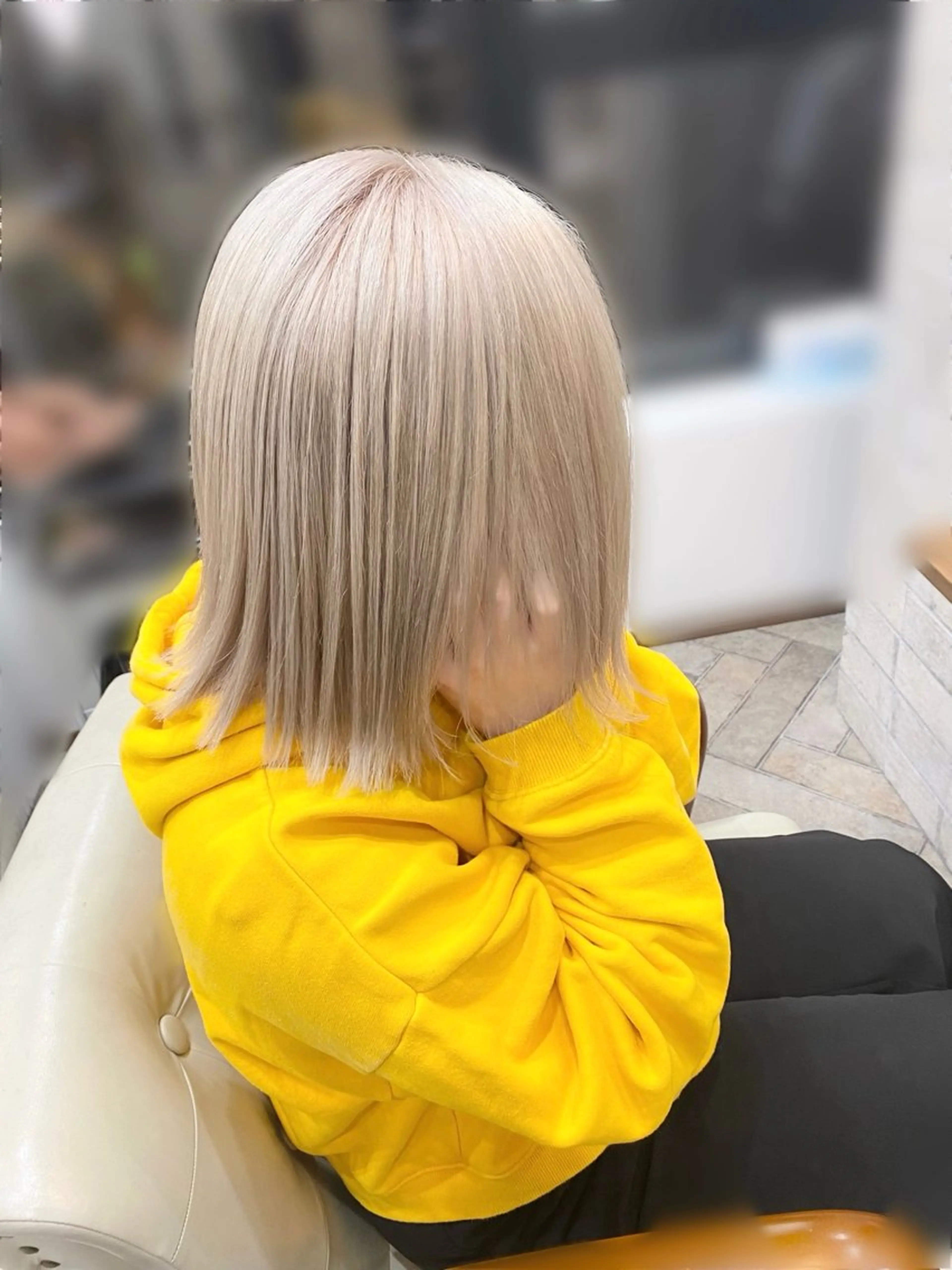 セミロング カラー セミロングパーマ バレイヤージュ ブリーチ ケアブリーチ ダブルカラー カット ヘアカラー オーナースタイリスト 奈須雄紀のヘアスタイル