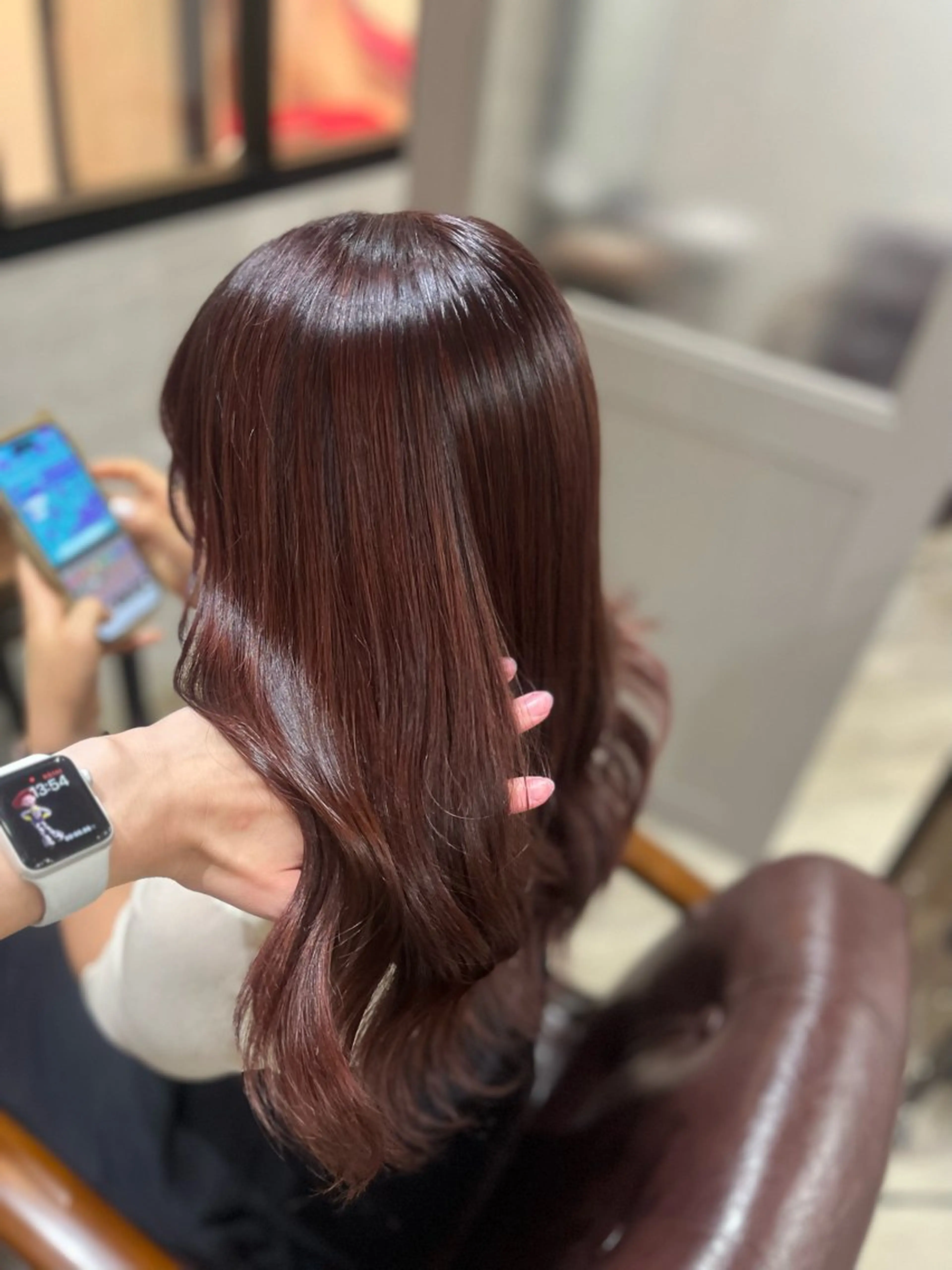 ロング カラー レッドカラー バイオレットカラー 🫧ぷる艶カラー🫧 Yuubi🦩のヘアスタイル