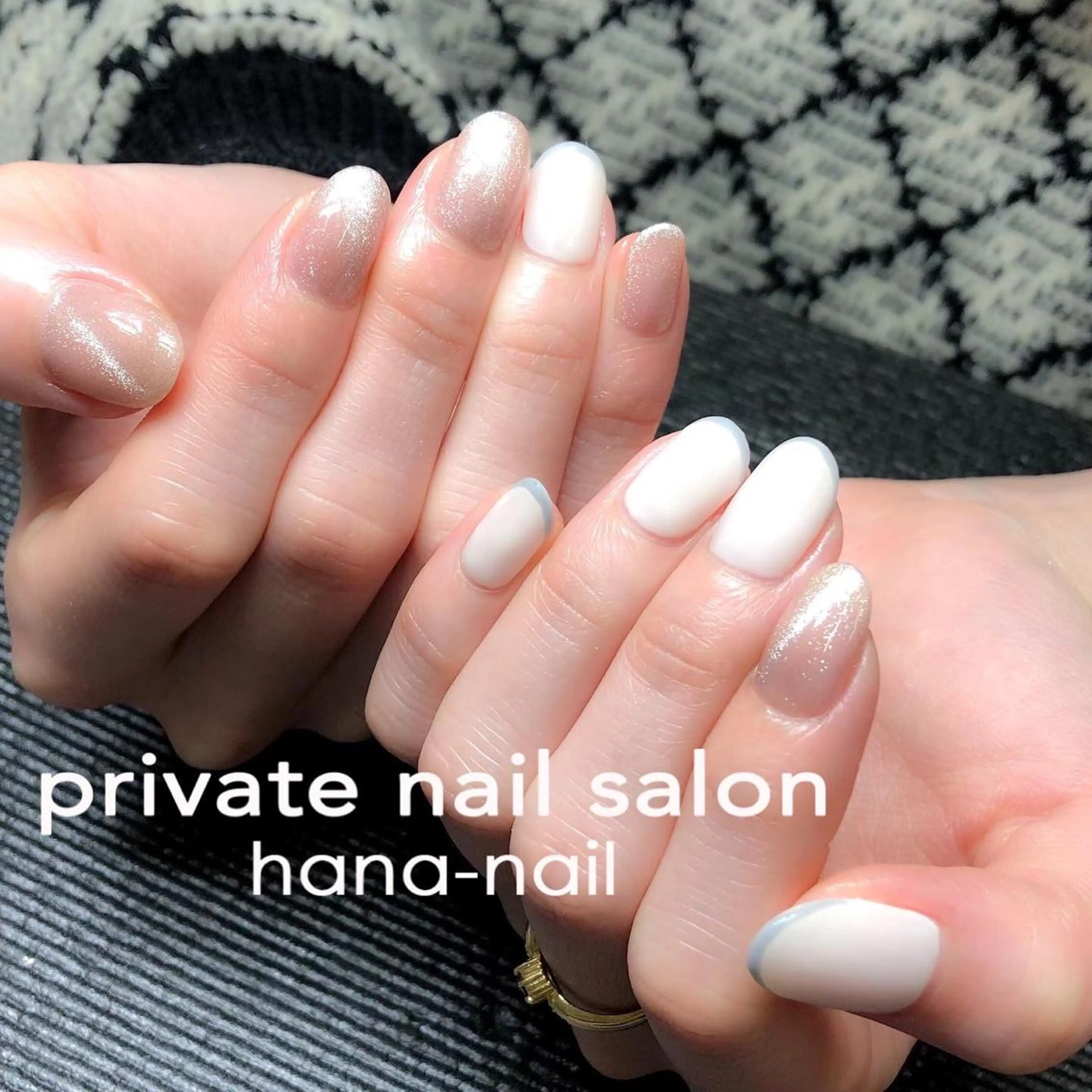 ネイル フレンチネイル マグネットネイル マットネイル Kao hana-nailのネイルデザイン