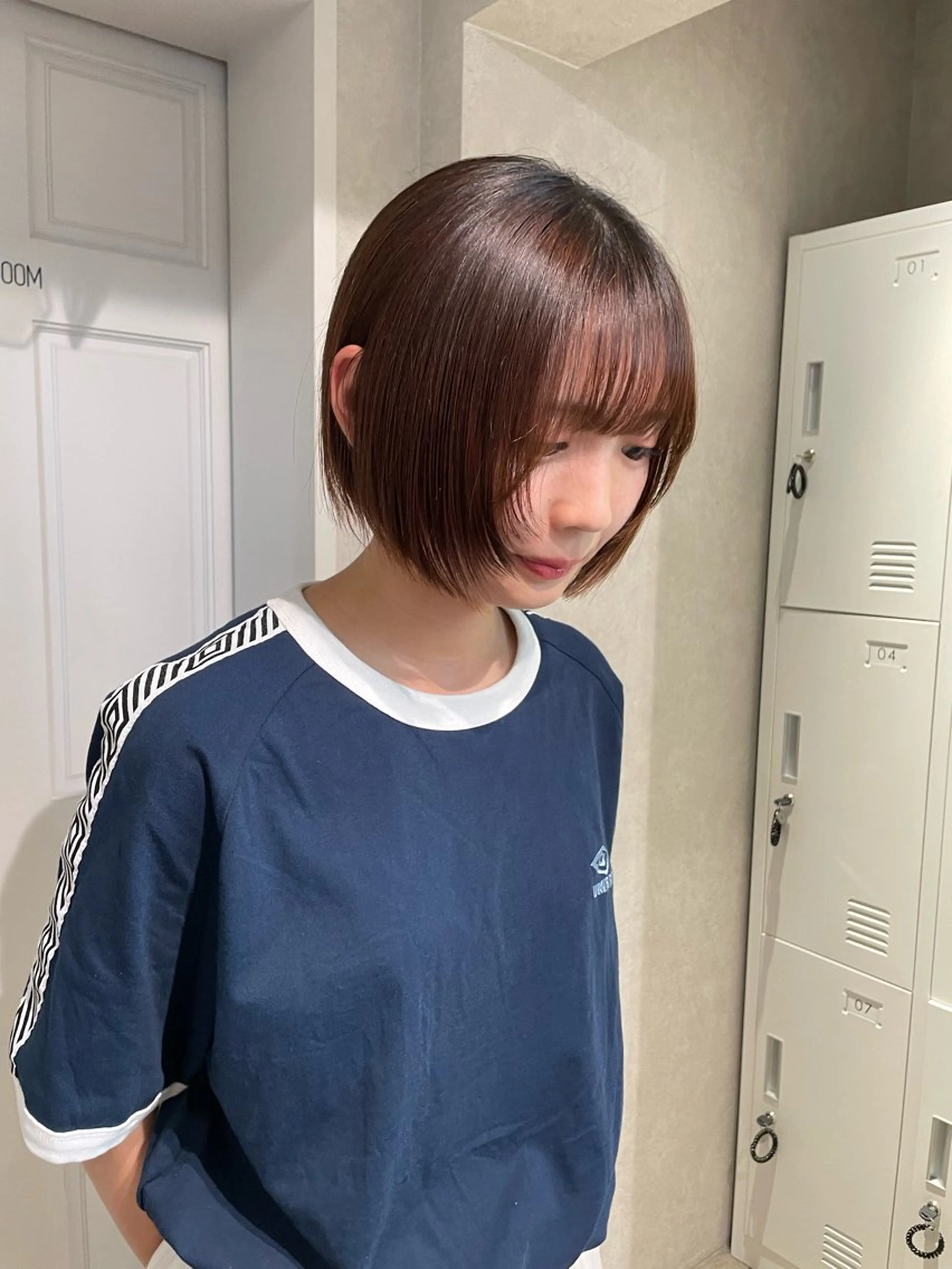 ショート カラー ボブ 顔まわりレイヤー レイヤーカット カット ヘアカラー ナチュラル透明感🌱 小山美樹子のヘアスタイル