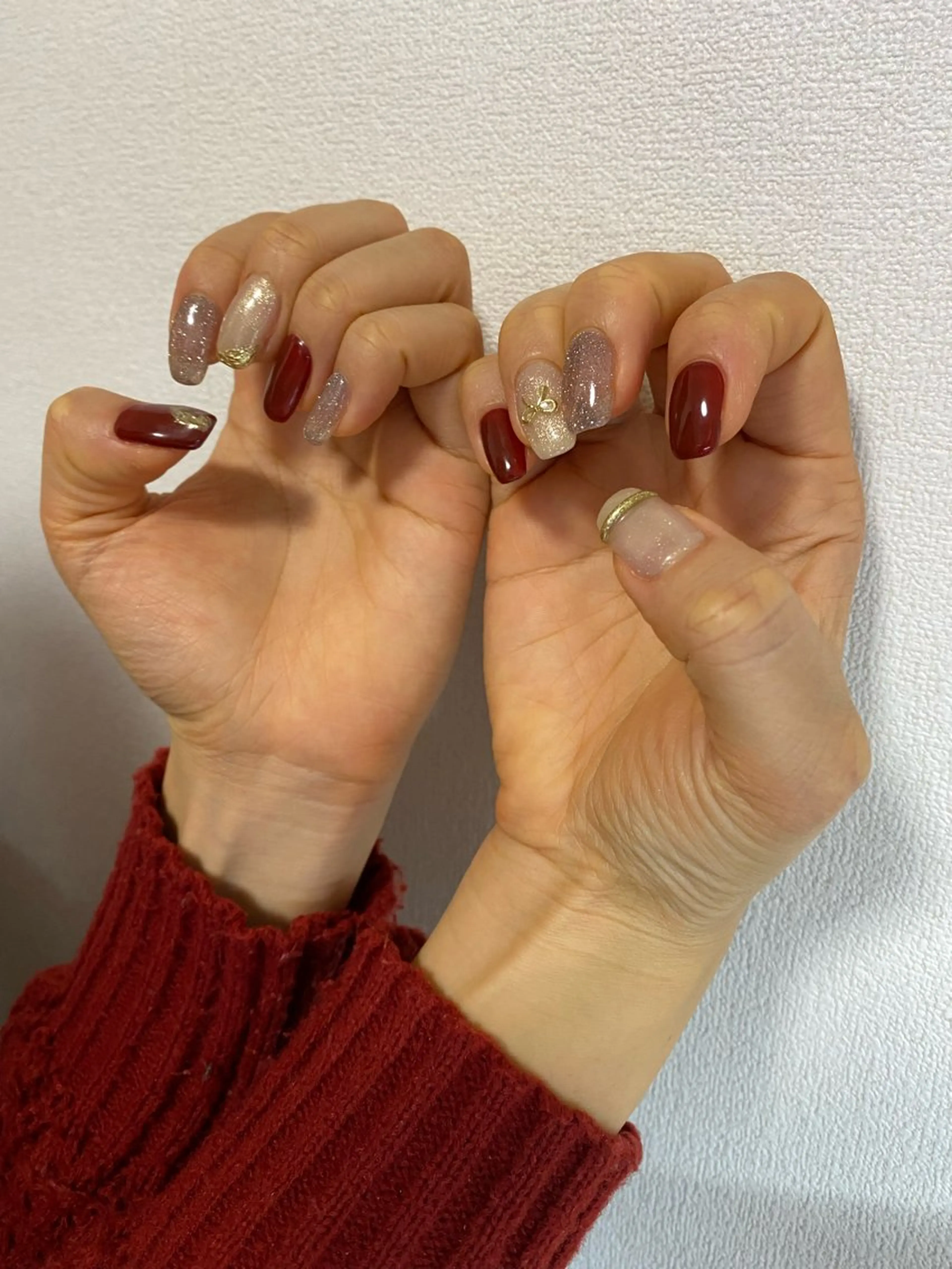 ネイル キラキラネイル ハンドネイル 自宅サロン FeelFreeのマツエク・マツパデザイン