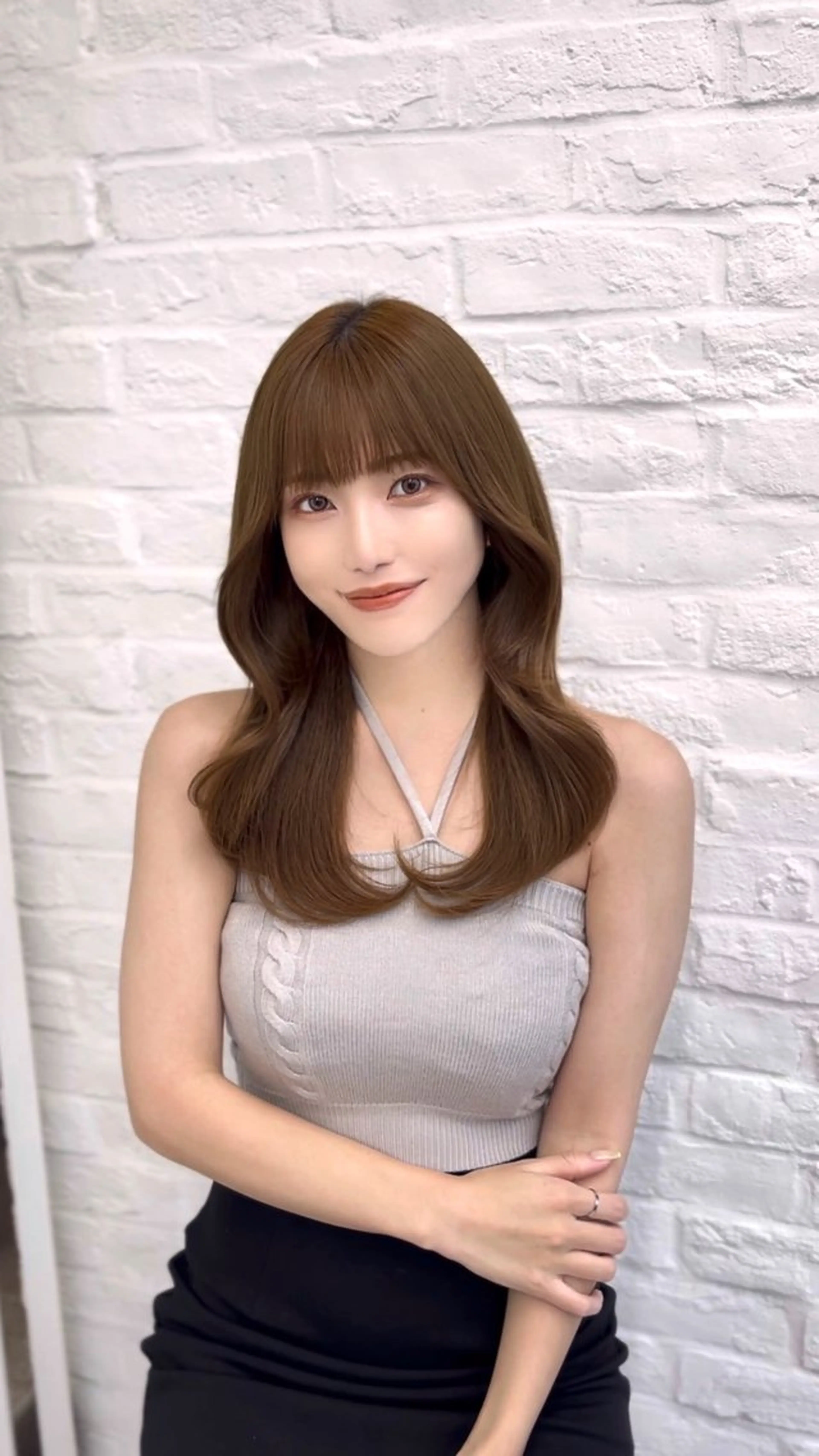 セミロング 前髪顔まわりカット 🌈中村海聖のヘアスタイル