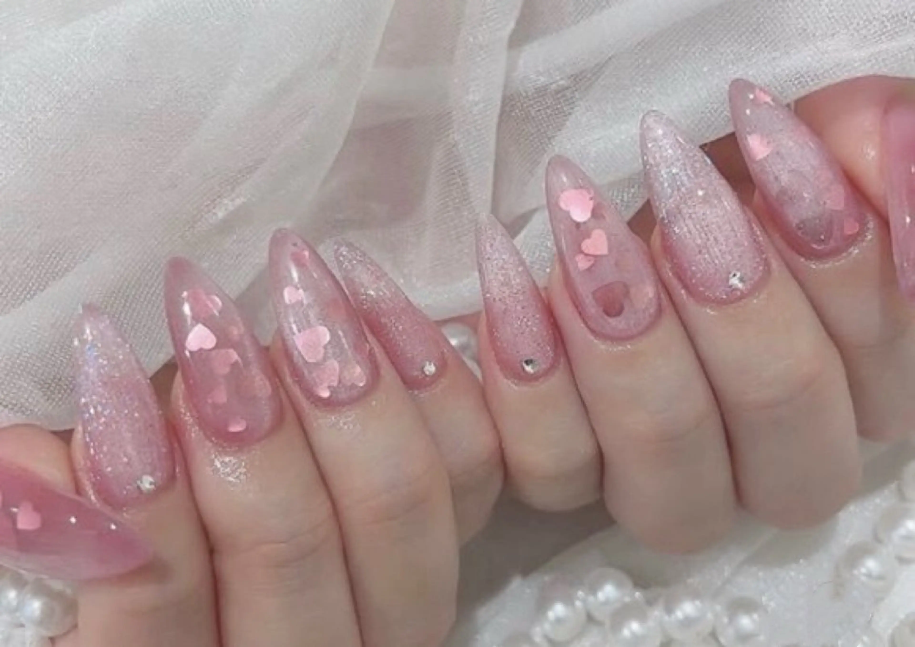 ネイル 韓国ネイル ニュアンスネイル 春ネイル ワンホンネイル ハンドネイル YU RIのネイルデザイン