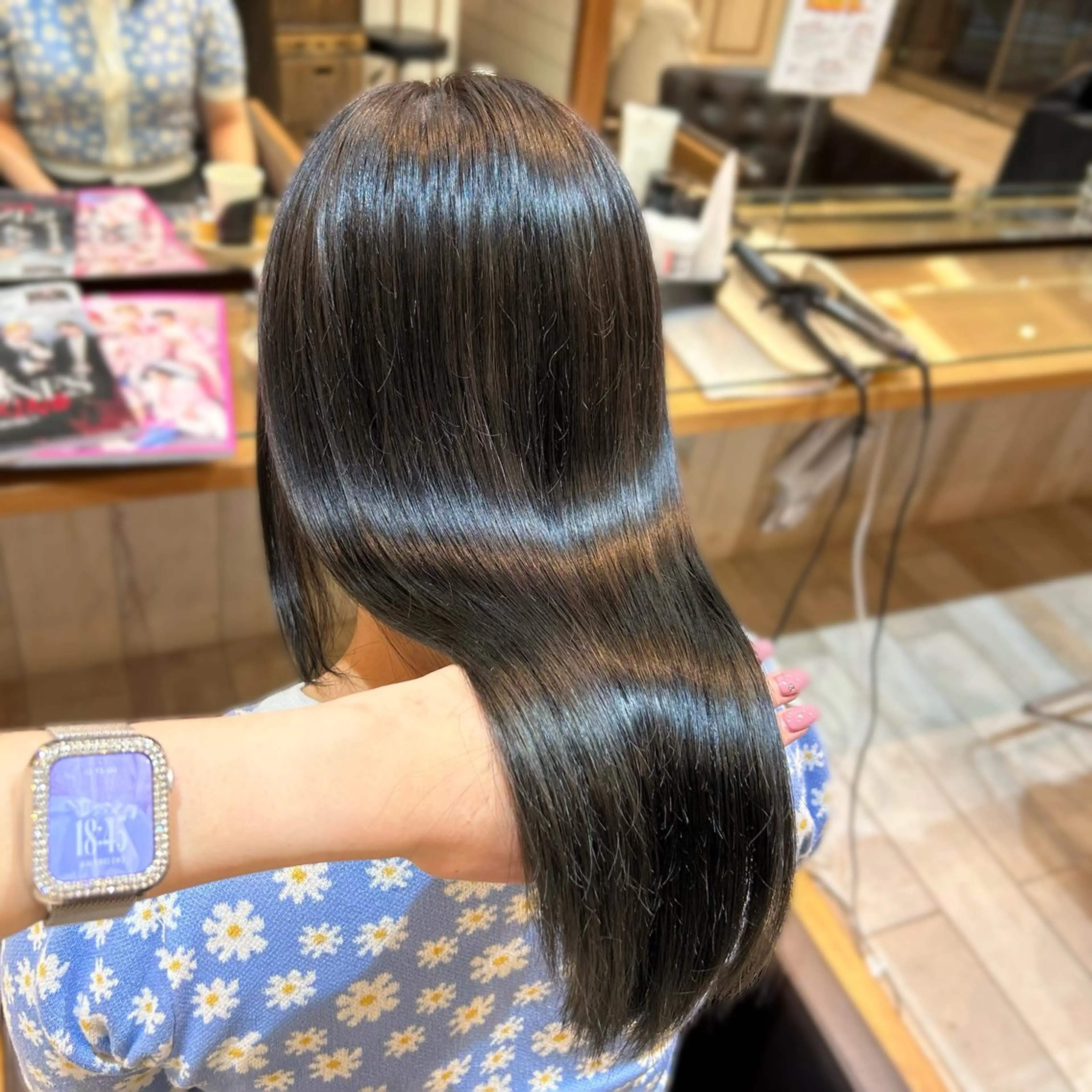 セミロング カラー Rion/渋谷 /ブリーチなしカラーのヘアスタイル