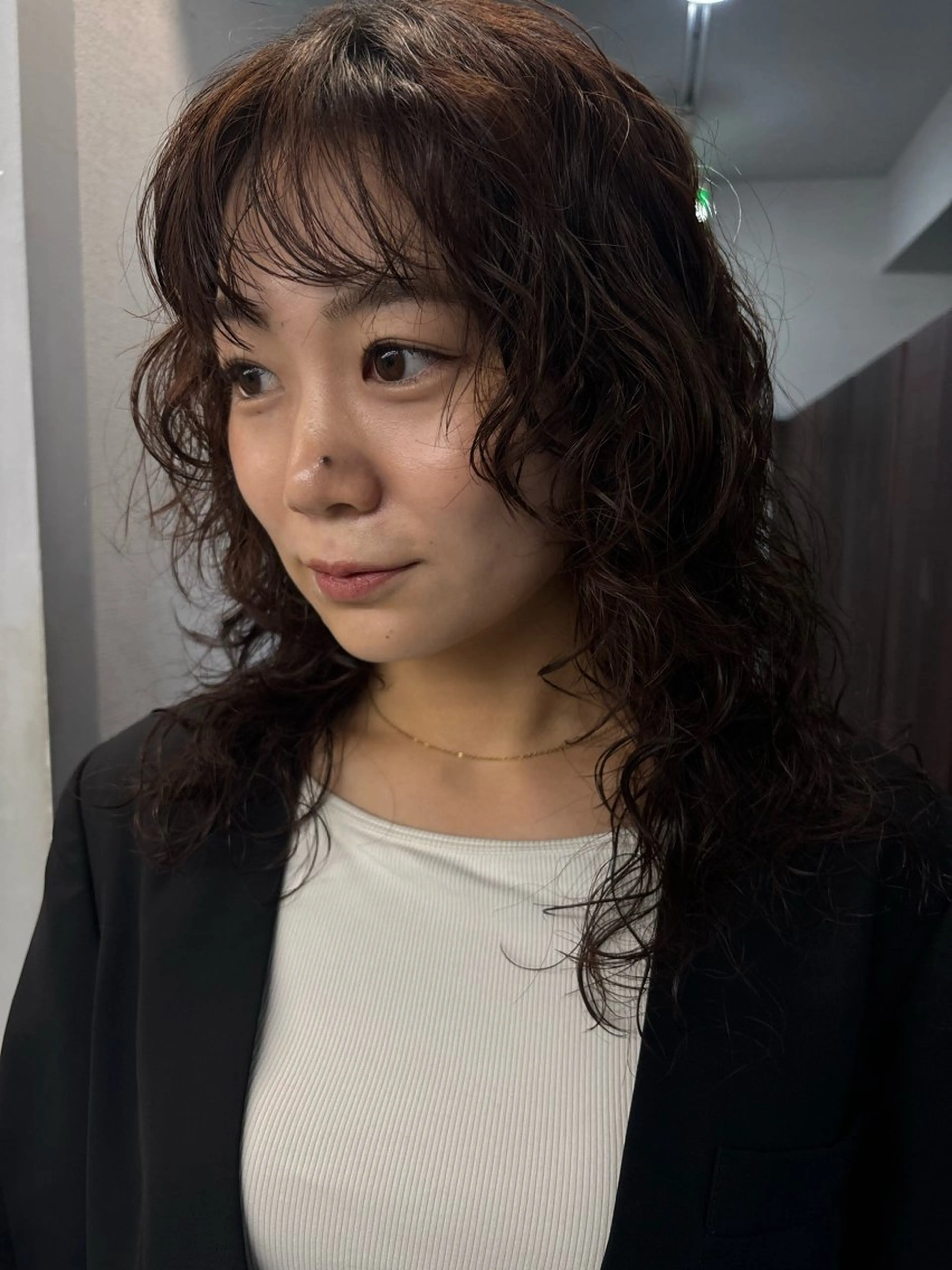 ミディアム パーマ ヘアアレンジ カット パーマ 💟Opus/ Mizuki🐕💟のヘアスタイル