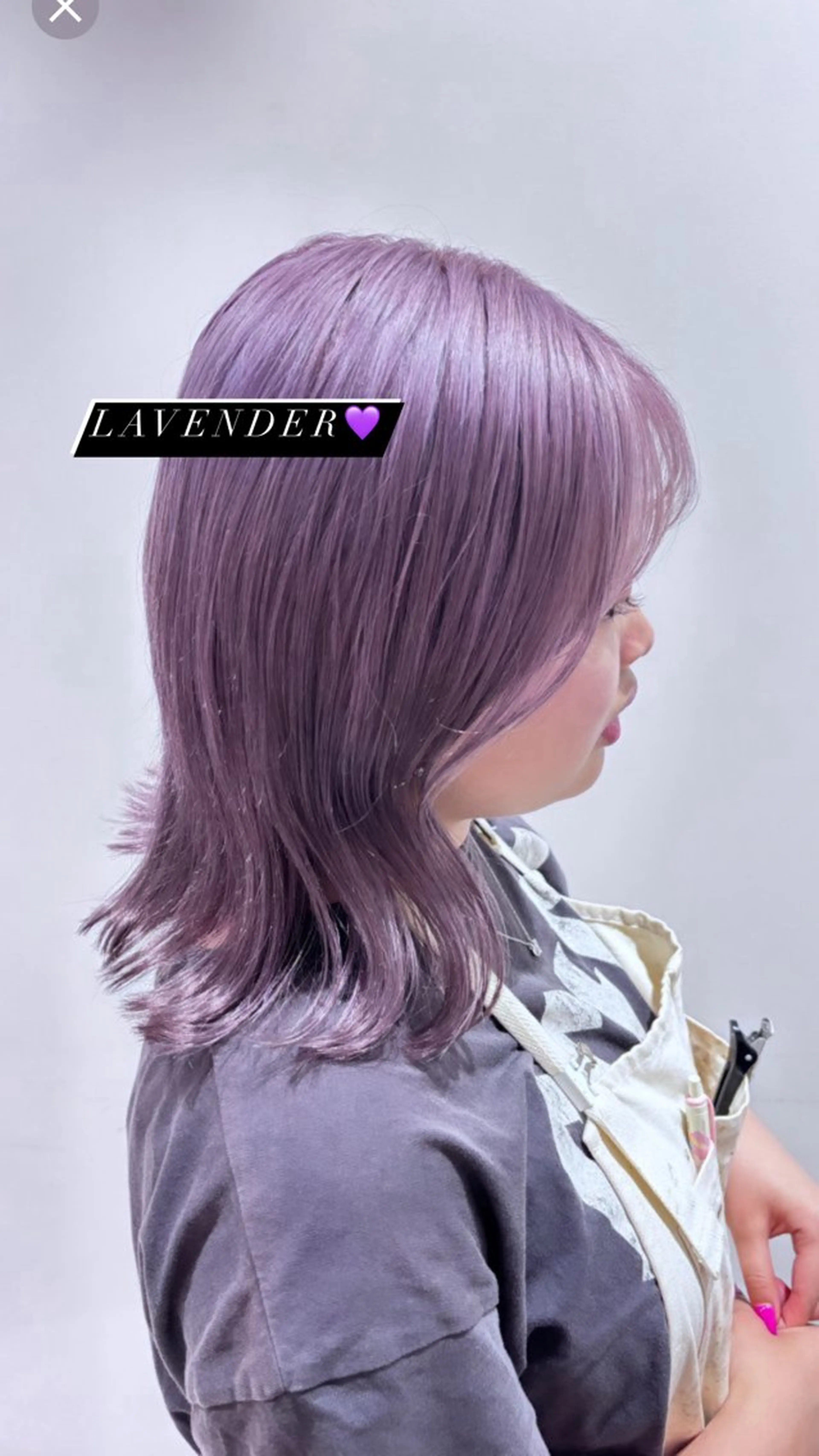 カラー ラベンダーカラー ニトウ レイナのヘアスタイル