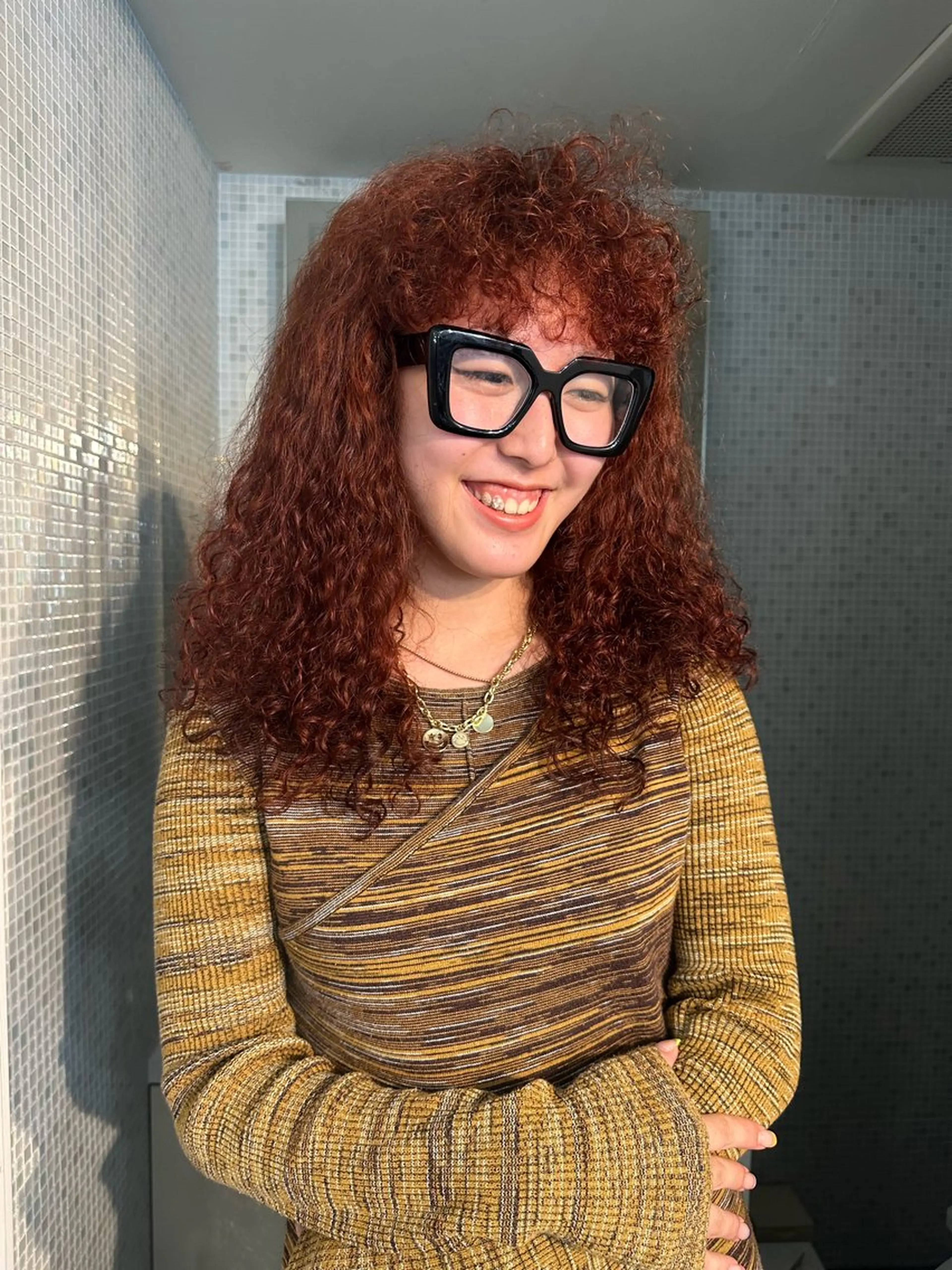 ロング カラー パーマ MIYU/ニュアンス /ケアブリーチカラーのヘアスタイル