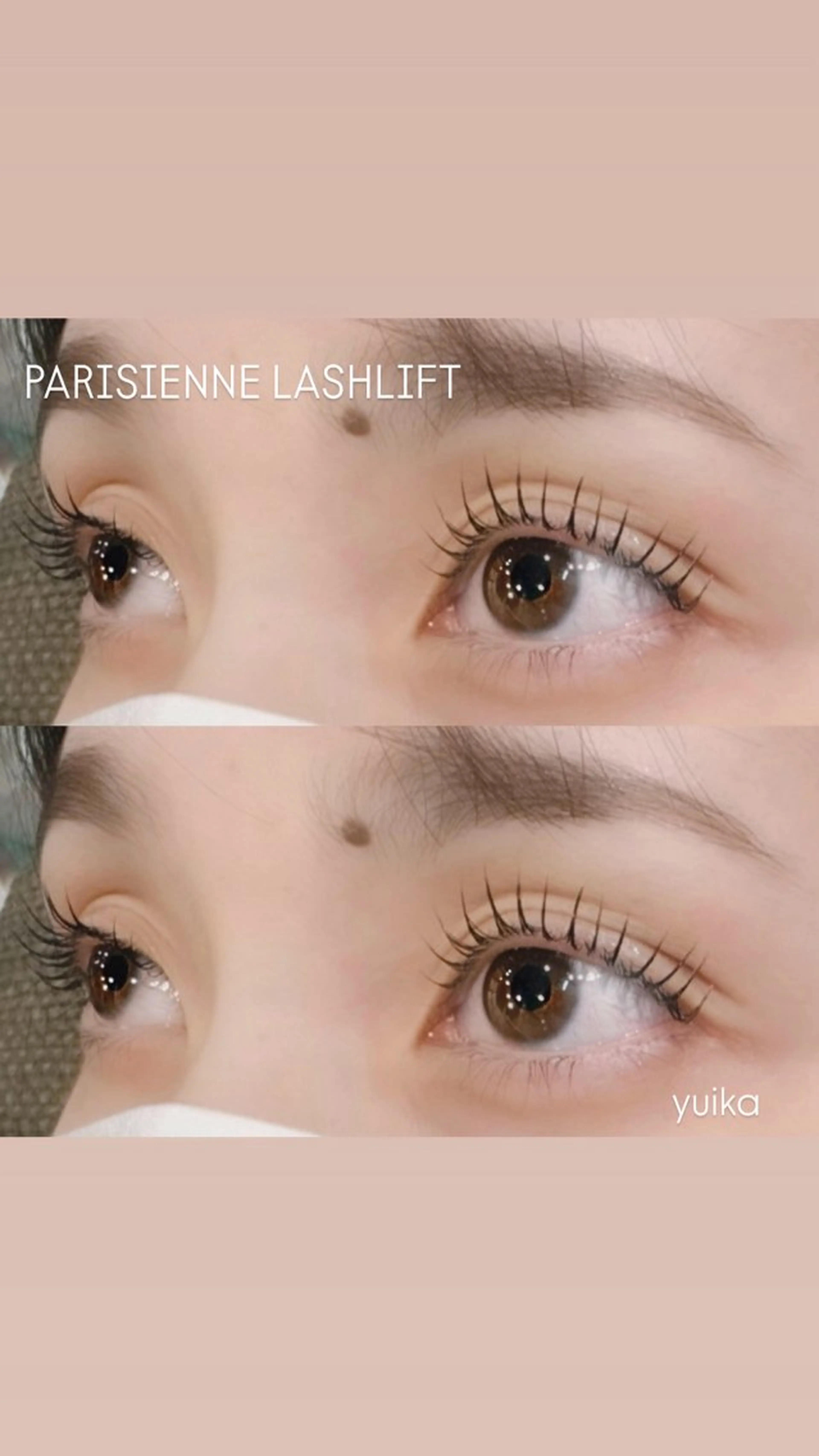 マツエク・マツパ パリジェンヌラッシュリフト airRe yuikaのマツエク・マツパデザイン