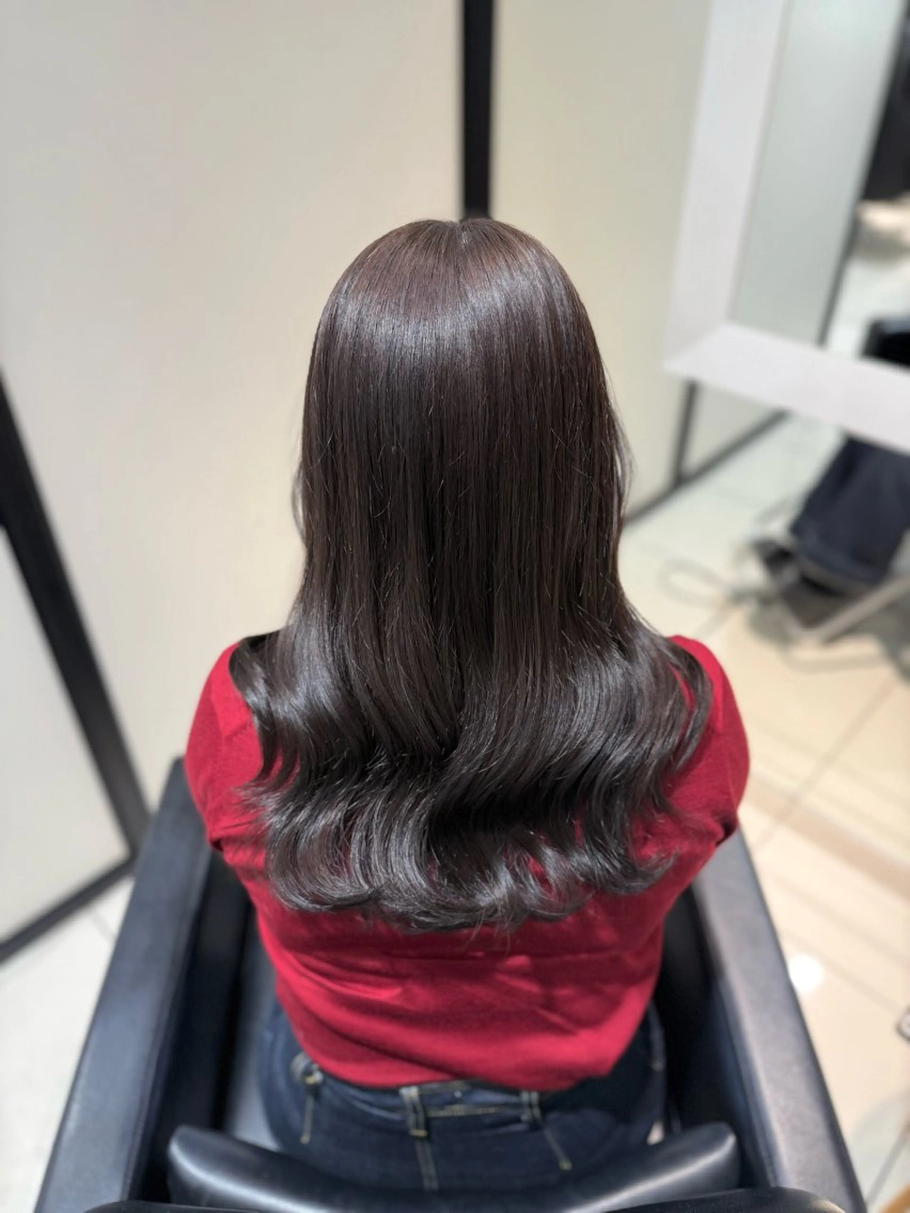 セミロング カラー ラベンダーカラー カット ヘアカラー トリートメント グレージュ/レイヤー /韓国ヘア/RISAのヘアスタイル