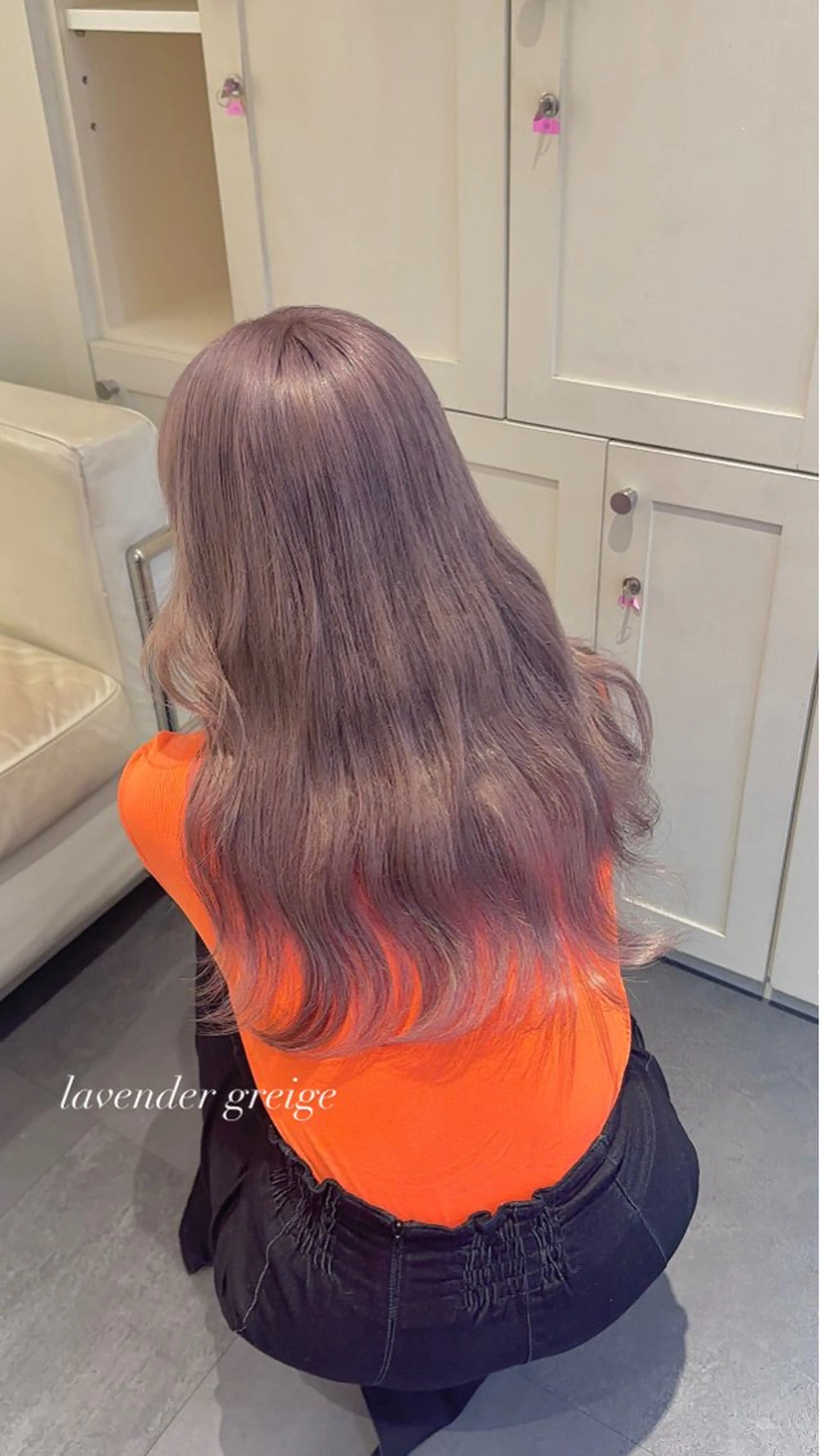 ロング カラー ブリーチ ケアブリーチ グレージュ ハイトーンカラー ラベンダーカラー ヘアカラー トリートメント ヒロミ/ミルクティー /ブロンド/ピンクのヘアスタイル