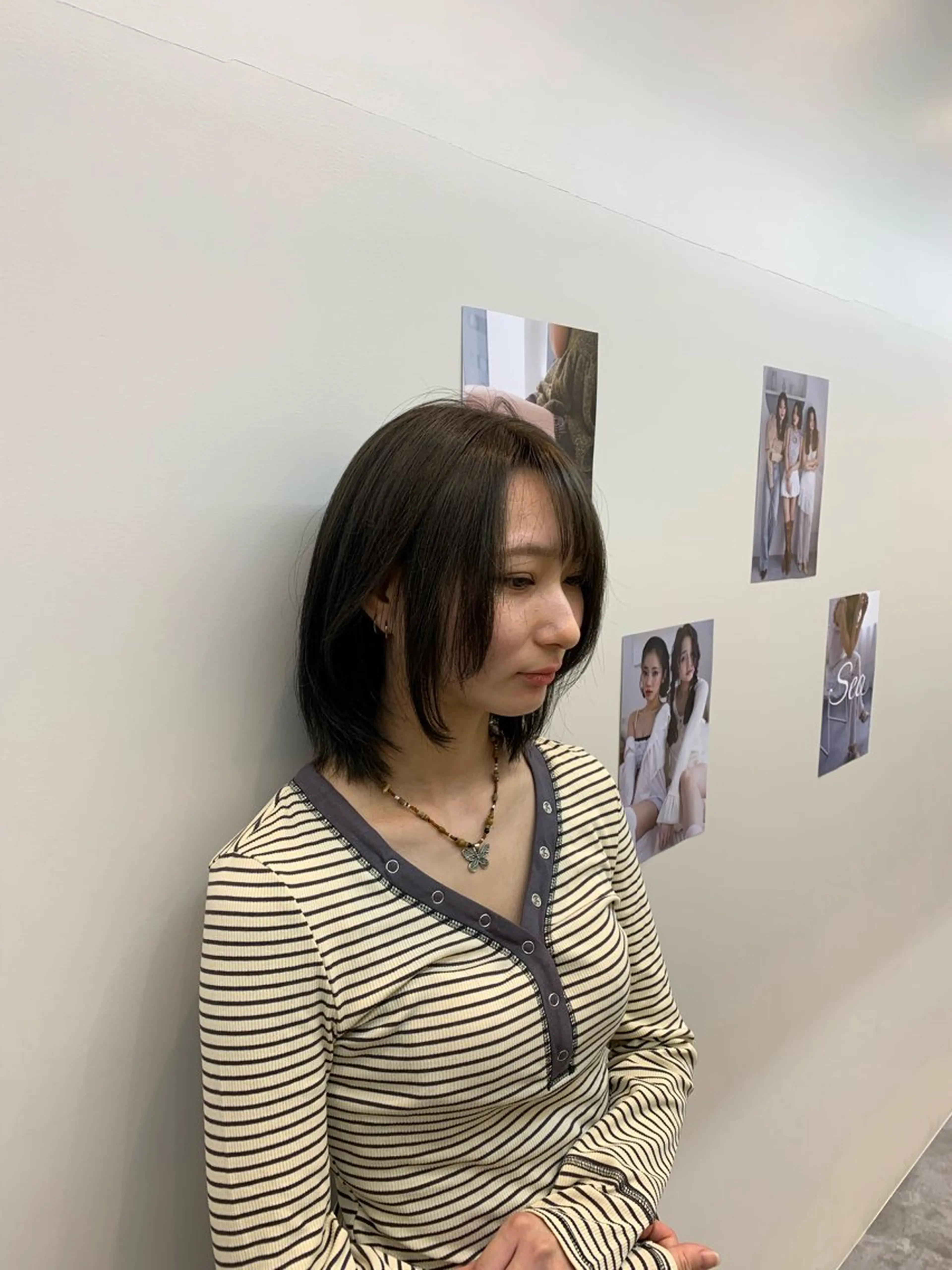 ミディアム カット ヘアカラー トリートメント Hello by Sea所属・レイヤー/艶髪/ボブ /くびれ/伊藤　勇司のヘアスタイル