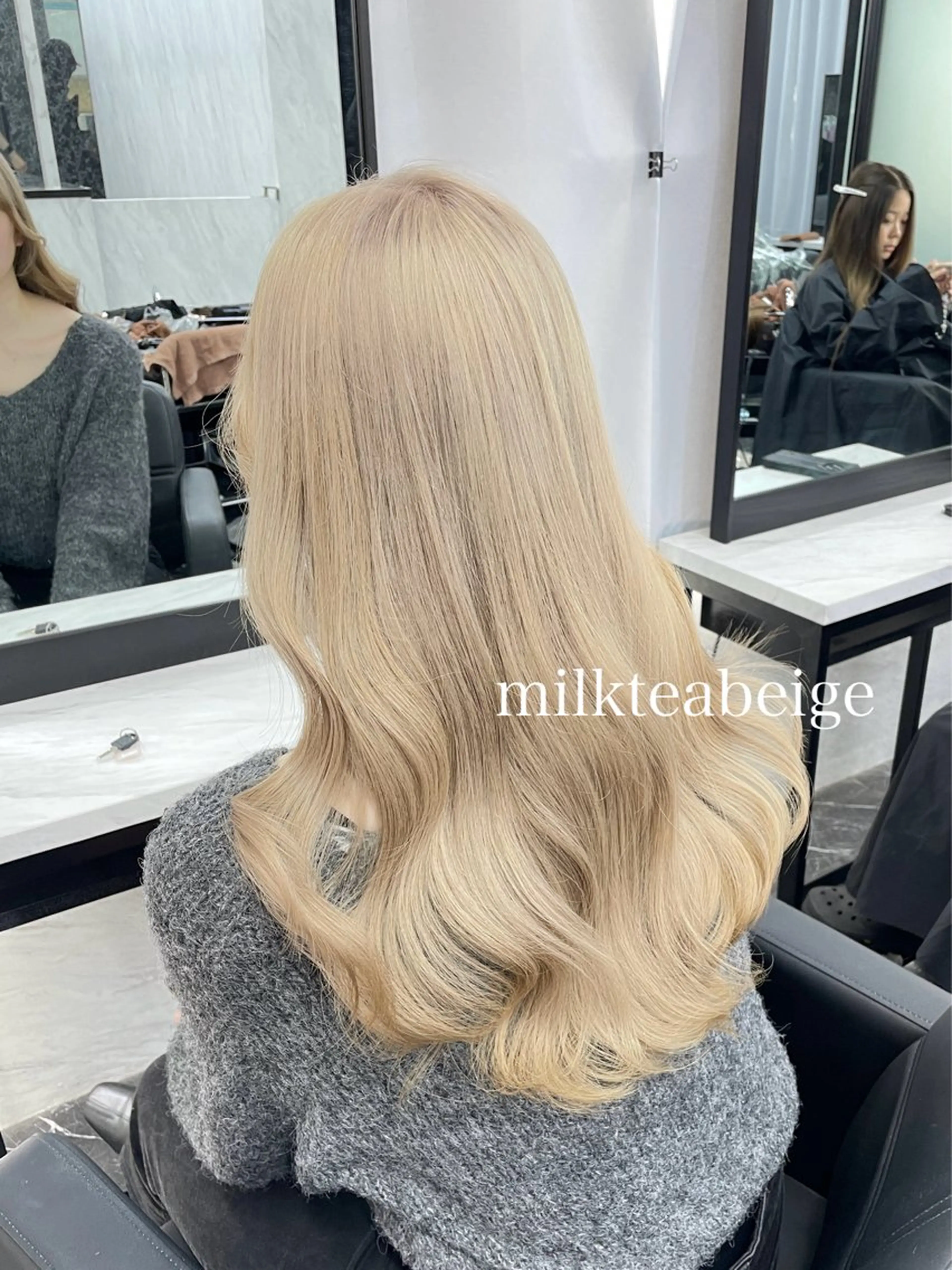 セミロング カラー ブリーチ カット ヘアカラー トリートメント エクステ🩵ブリーチ 韓国ヘア🩵KAEのヘアスタイル