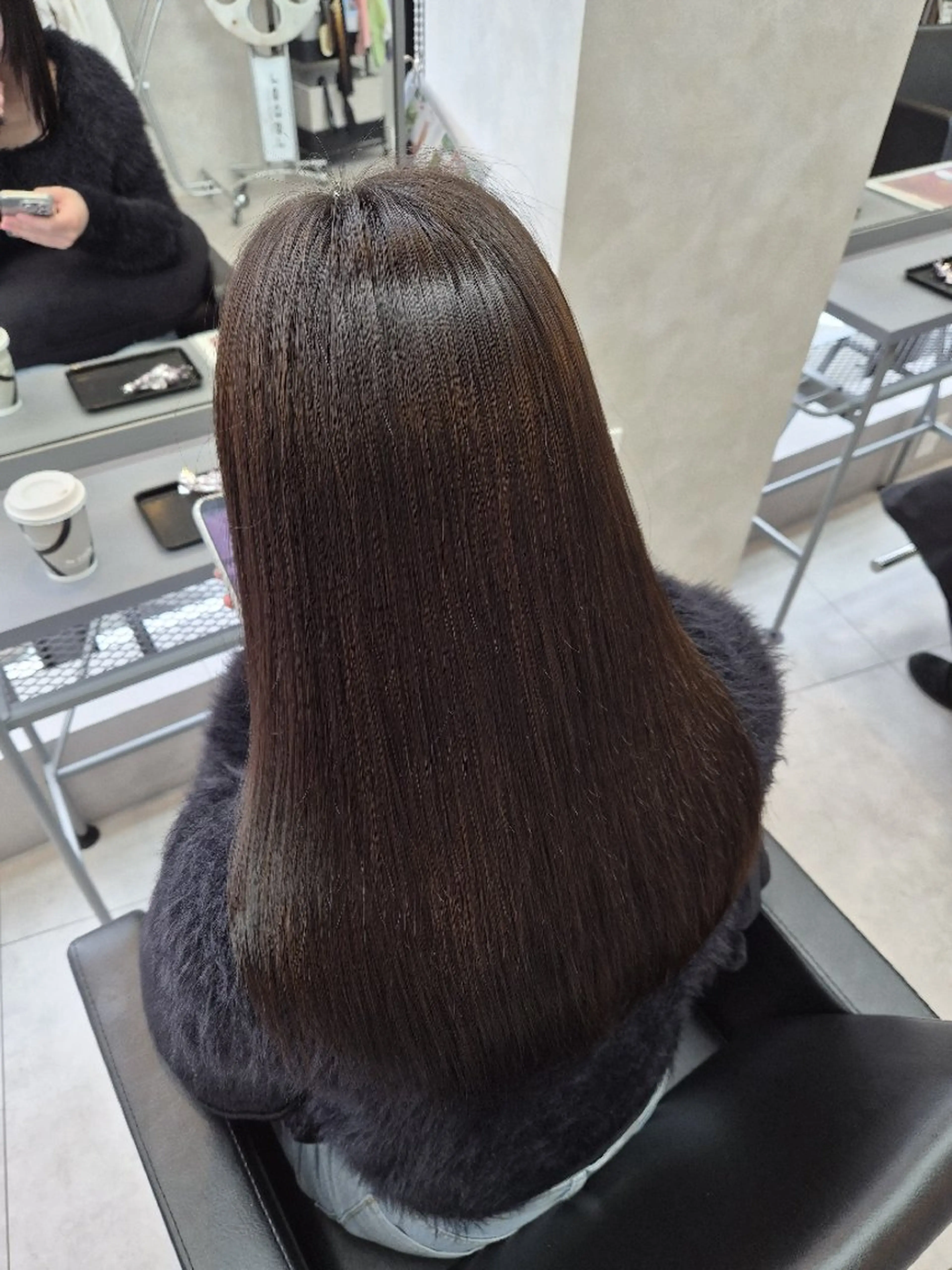 セミロング 縮毛矯正 寺西紗友望/髪質改善 /ストレート/ボブのヘアスタイル