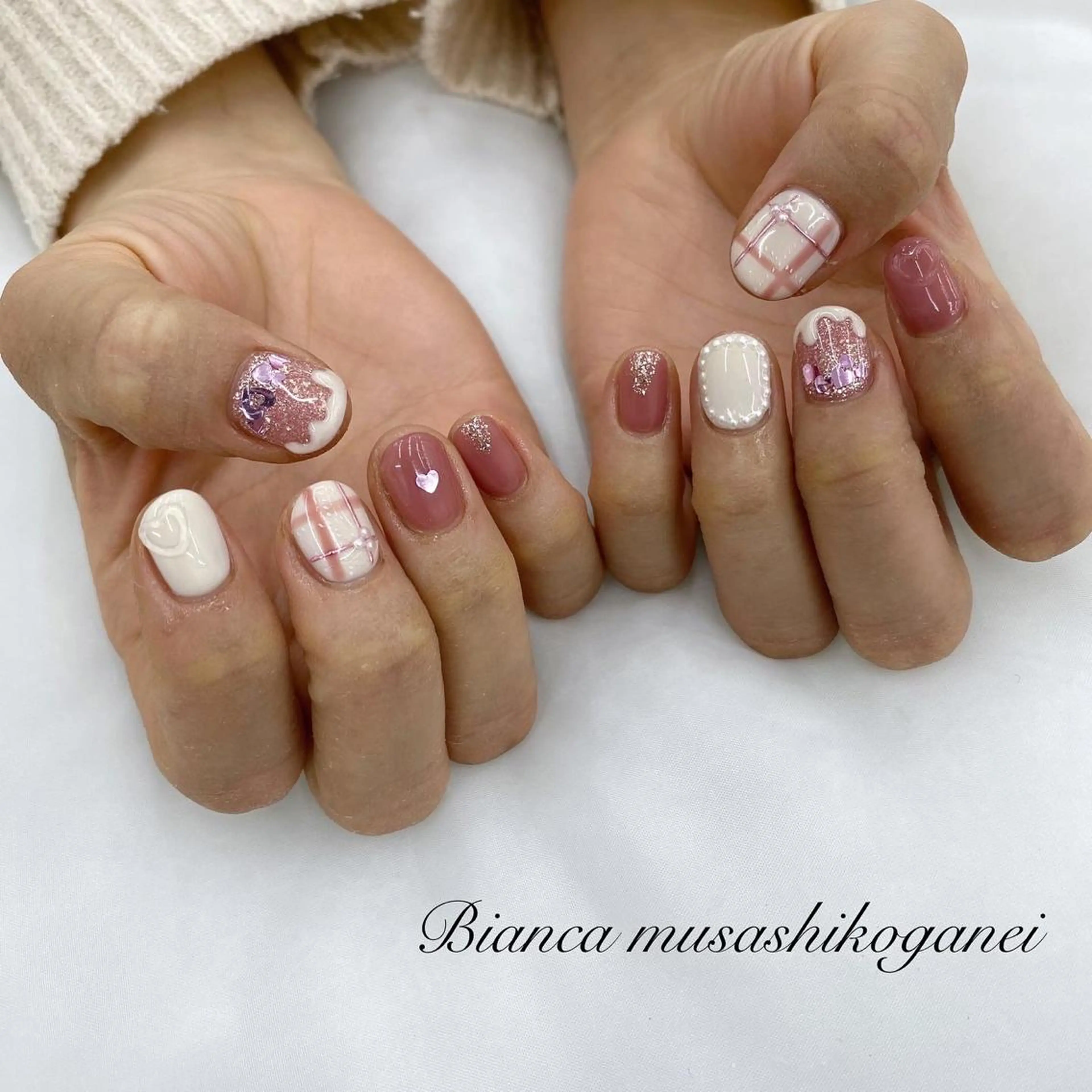 ネイル ハンドネイル Bianca 武蔵小金井　しぎはらのネイルデザイン