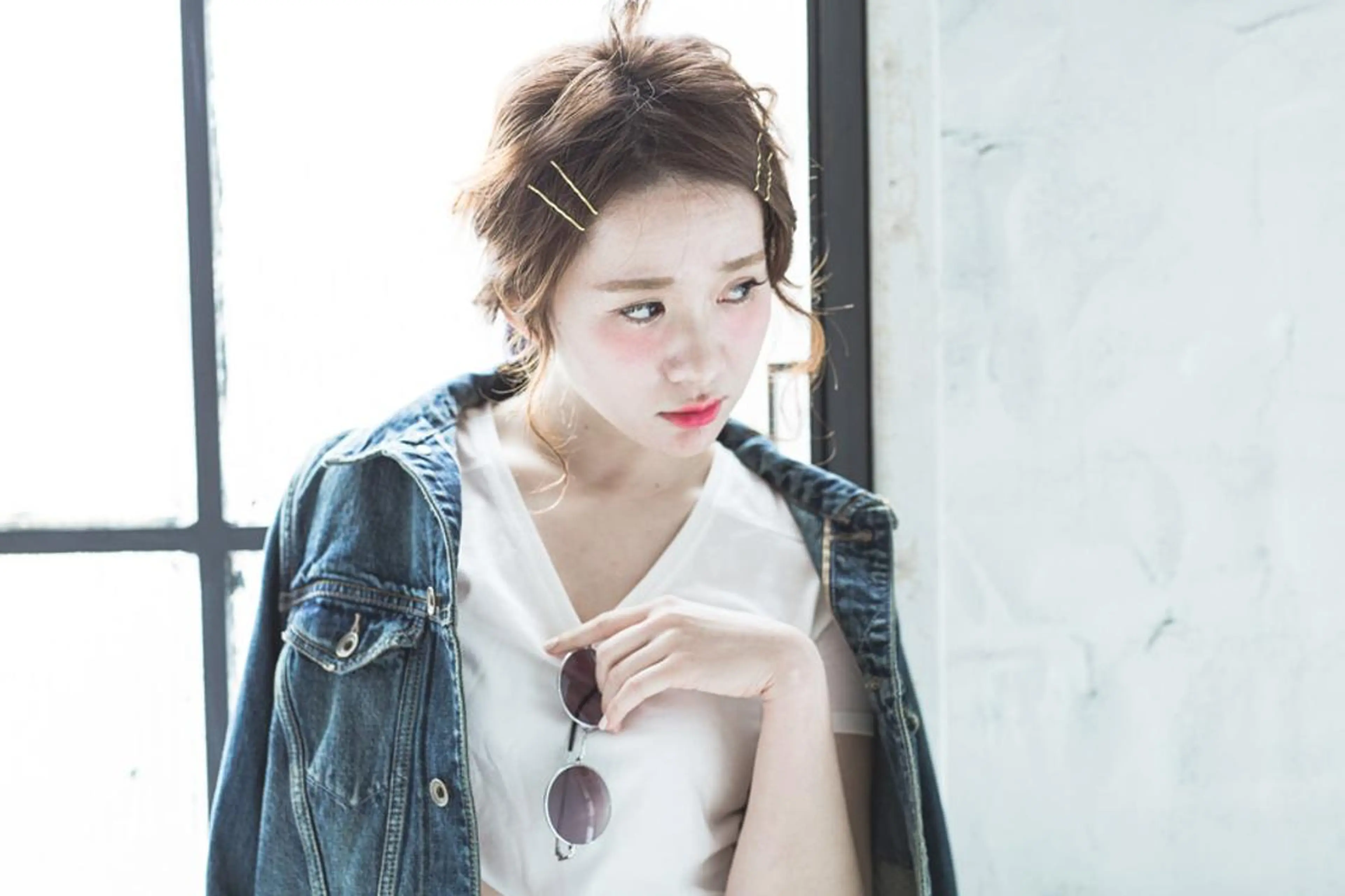 セミロング カラー パーマ ヘアアレンジ 佐々木 優介のヘアスタイル