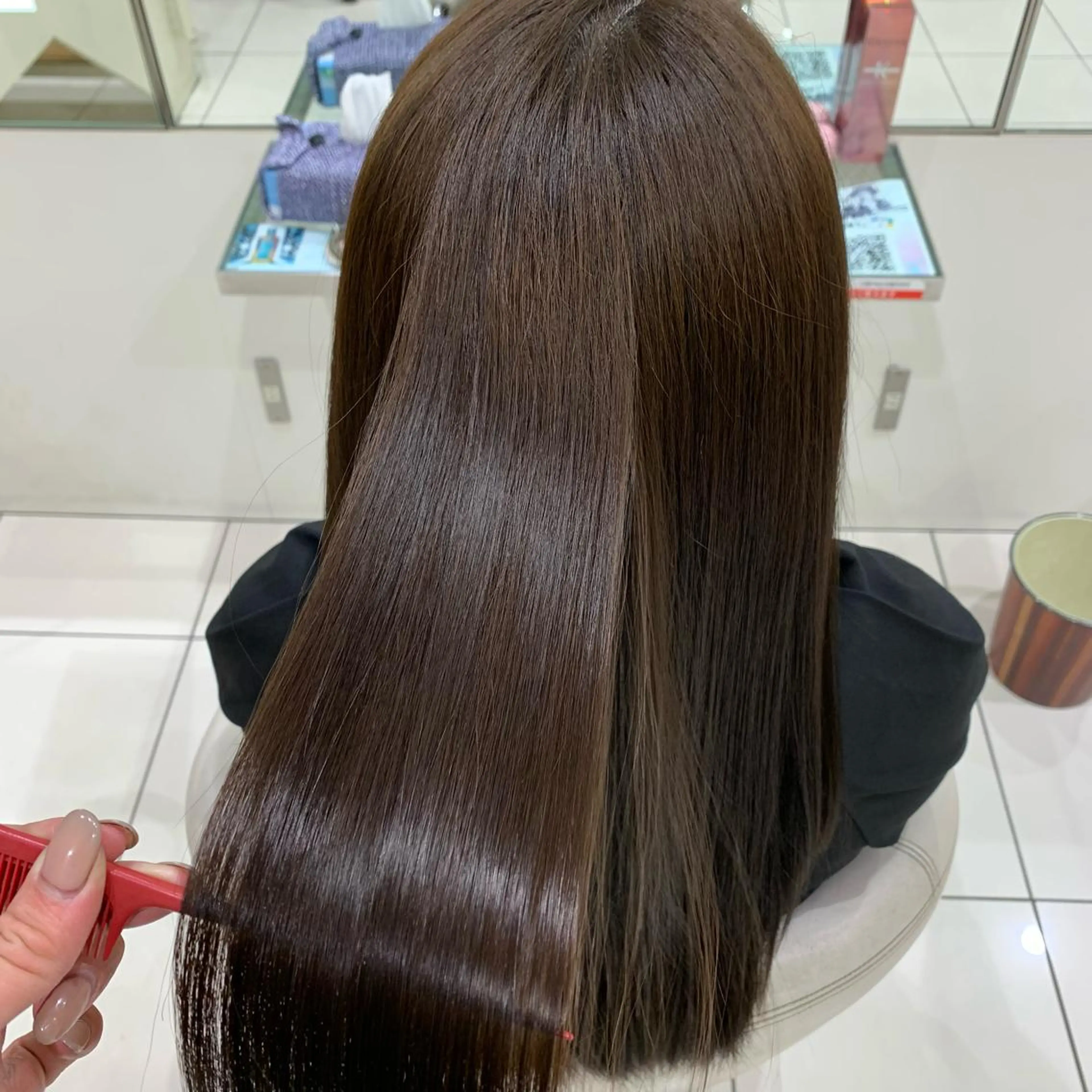 ロング カラー アディクシーカラー ベージュカラー 透明感カラー デザインカラー グレージュ ヘッドスパ/栄 /久屋大通/岡戸のヘアスタイル