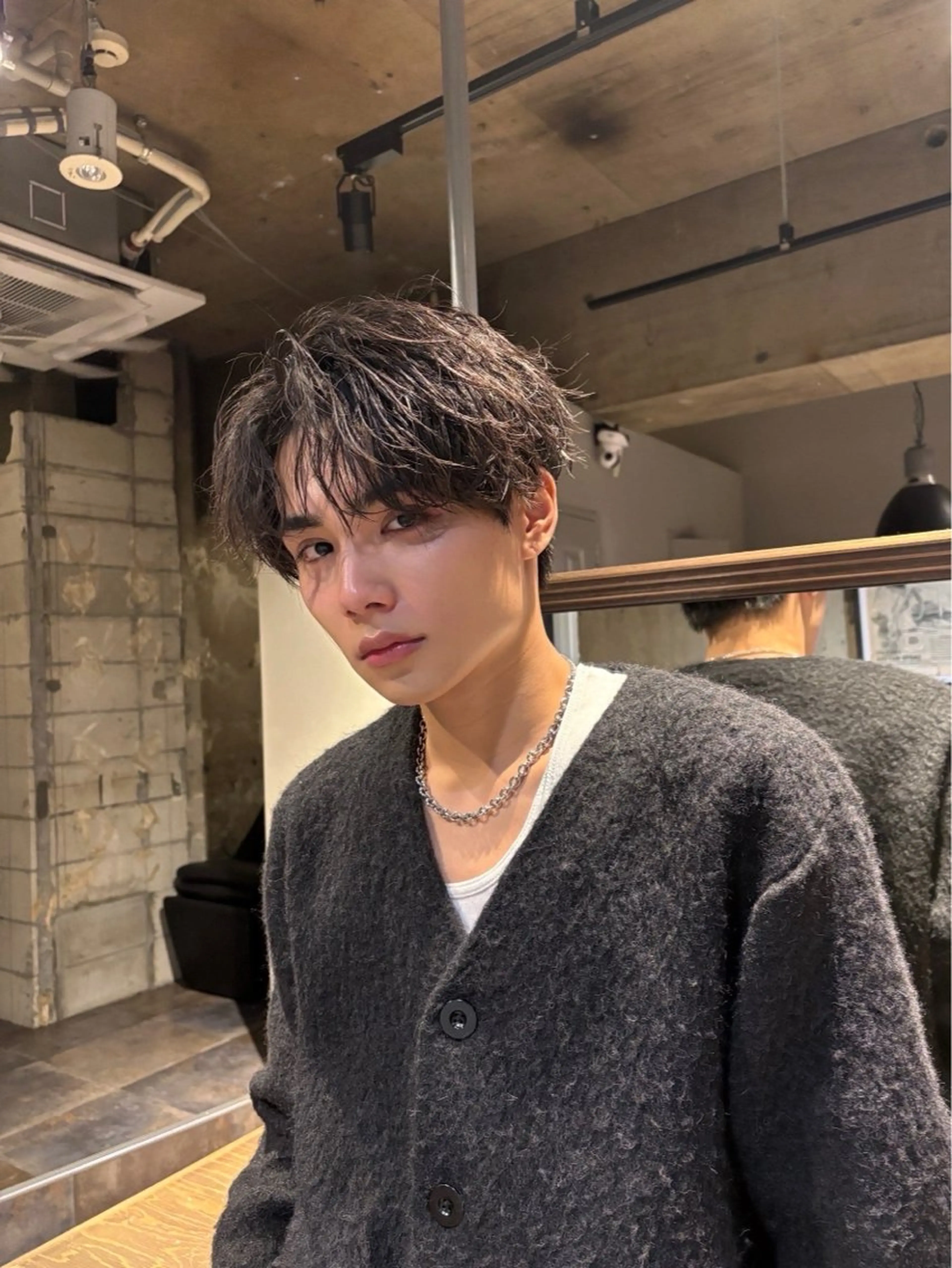 ショート パーマ メンズ 刈り上げ メンズ/佐藤 恒輝のヘアスタイル