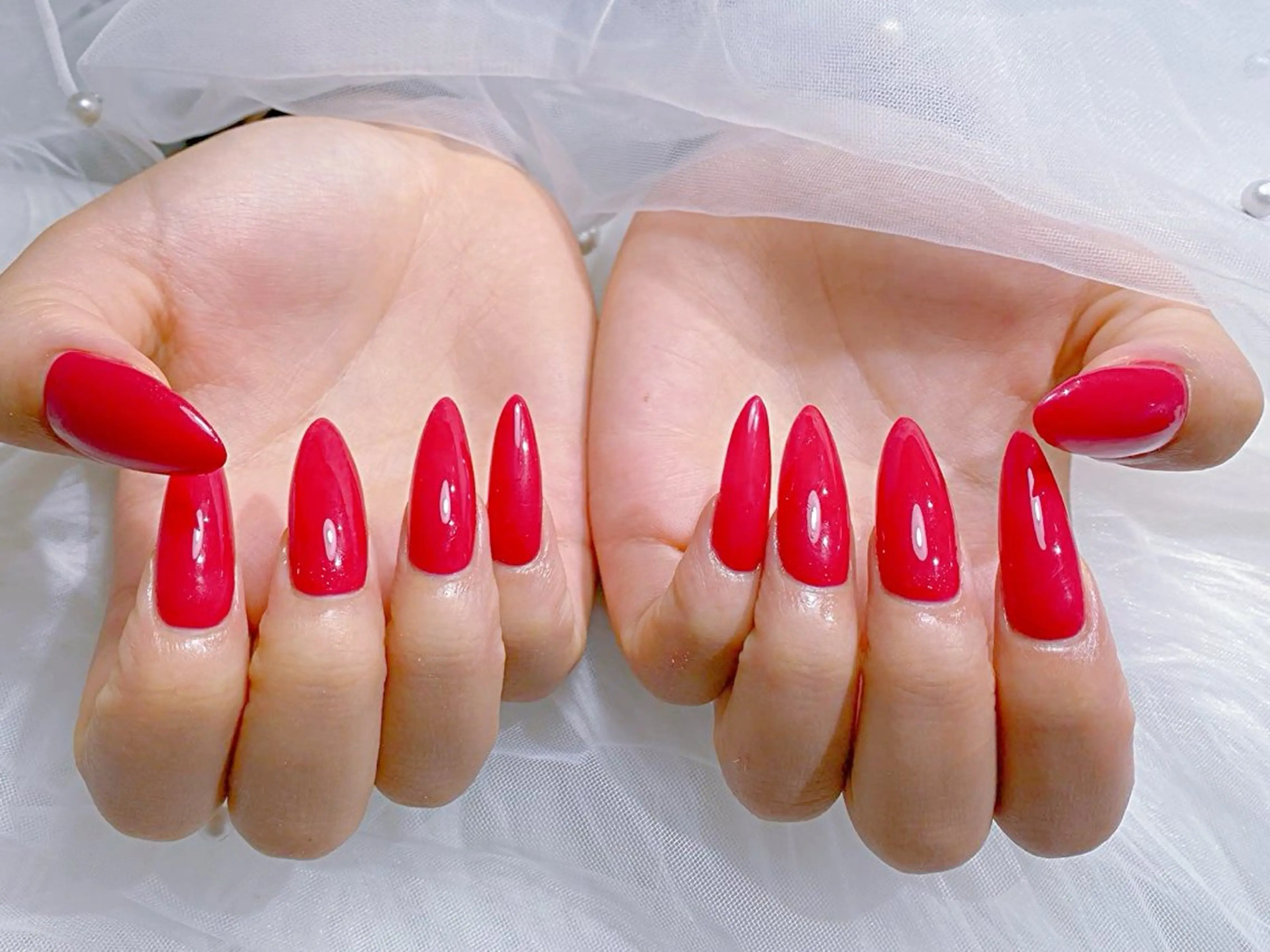 ネイル アートネイル 桜ネイル フレンチネイル ガラスフレンチ グラデーション ハンドネイル ハンドケア 🌈 Laule'aのネイルデザイン