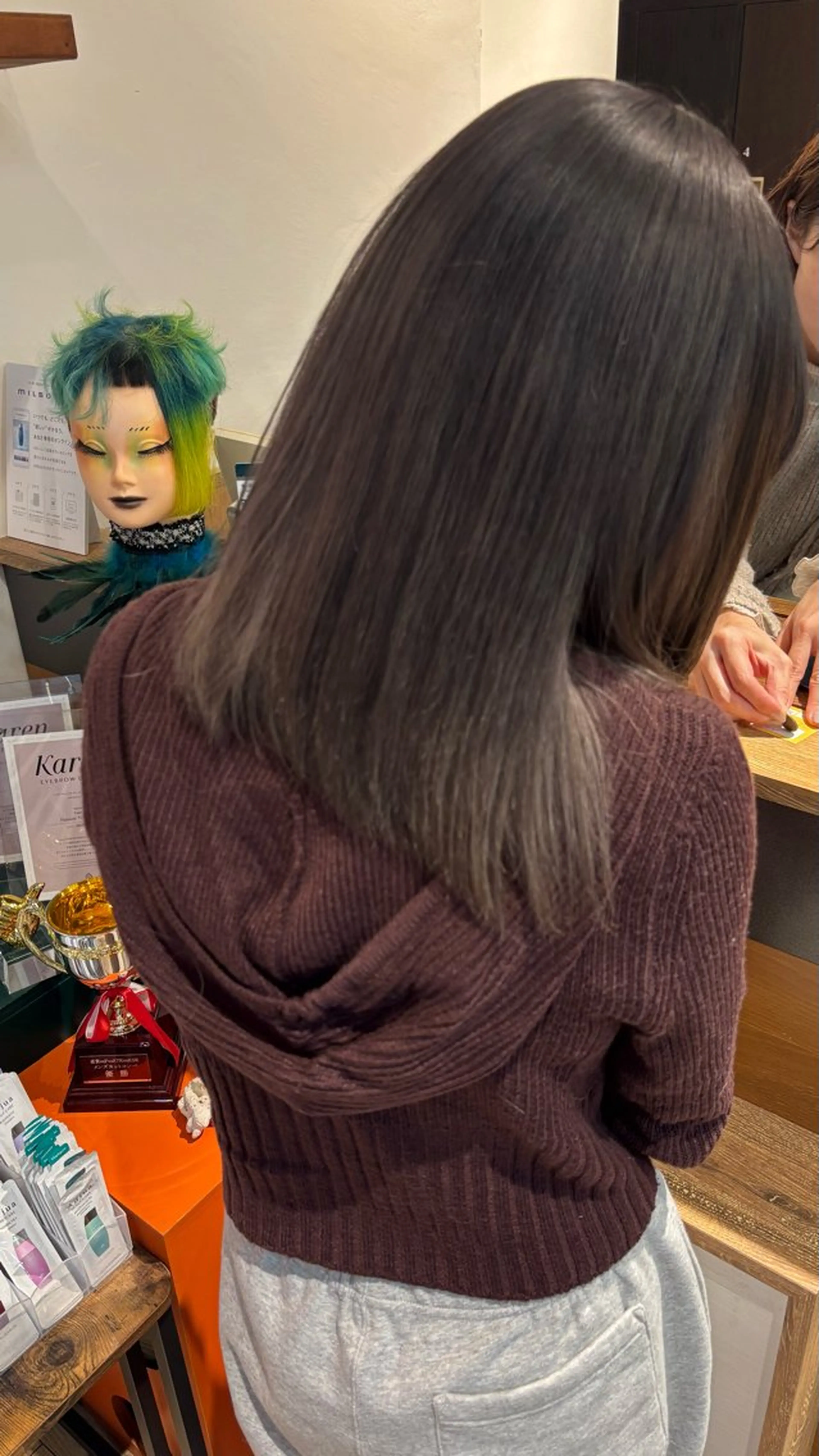 ミディアム ヘアカラー ゆうこ🍀髪質改善/ ストレート/艶カラーのヘアスタイル