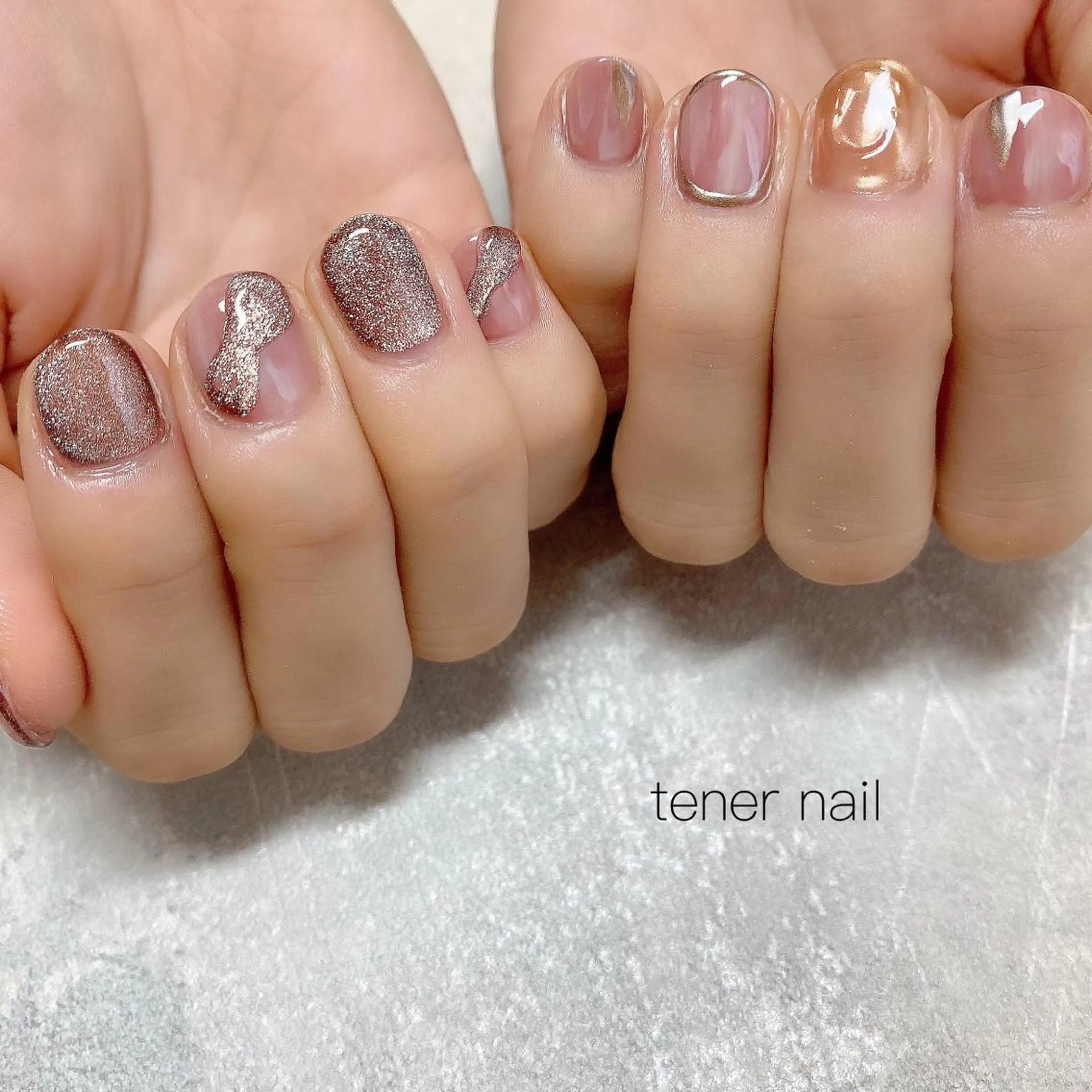 ネイル ニュアンスネイル ピンク テネルネイル tener nailのネイルデザイン