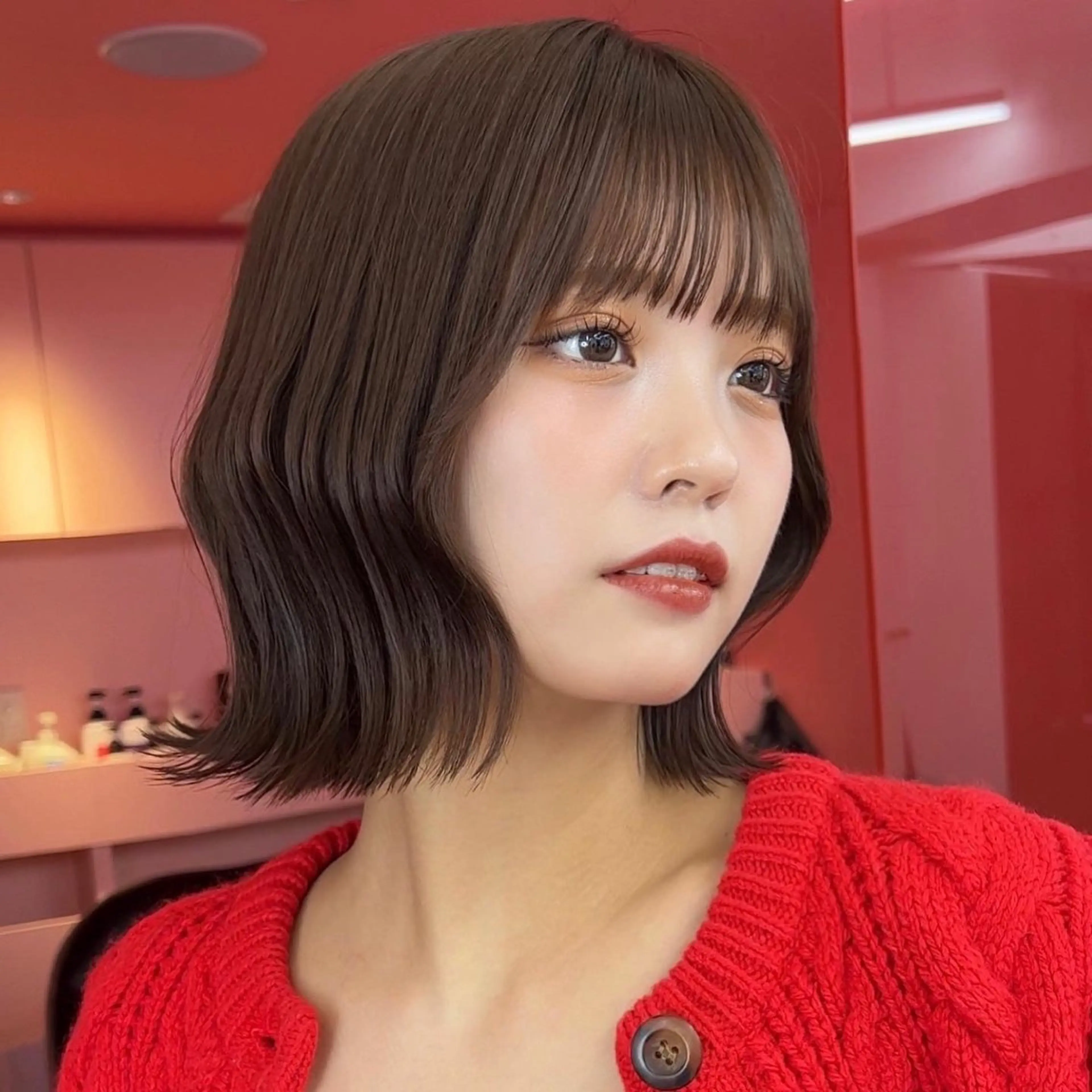 カラー 莉乃/縮毛矯正/髪質 改善/艶カラーのヘアスタイル