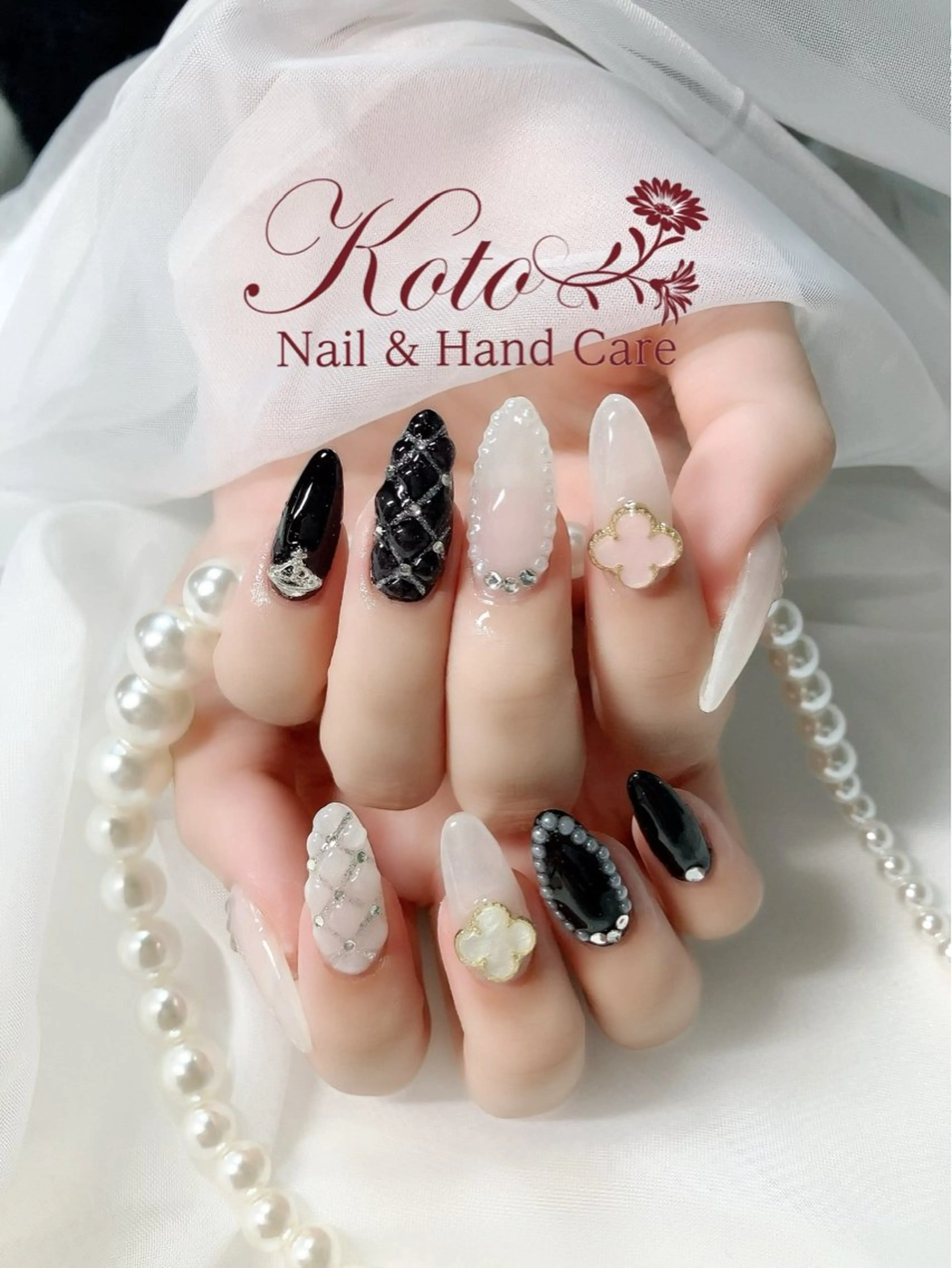 ネイル 長さ出し ジェルネイル 持ち込み ニュアンスネイル 赤色 ハンドネイル Nail Salon KOTOのネイルデザイン
