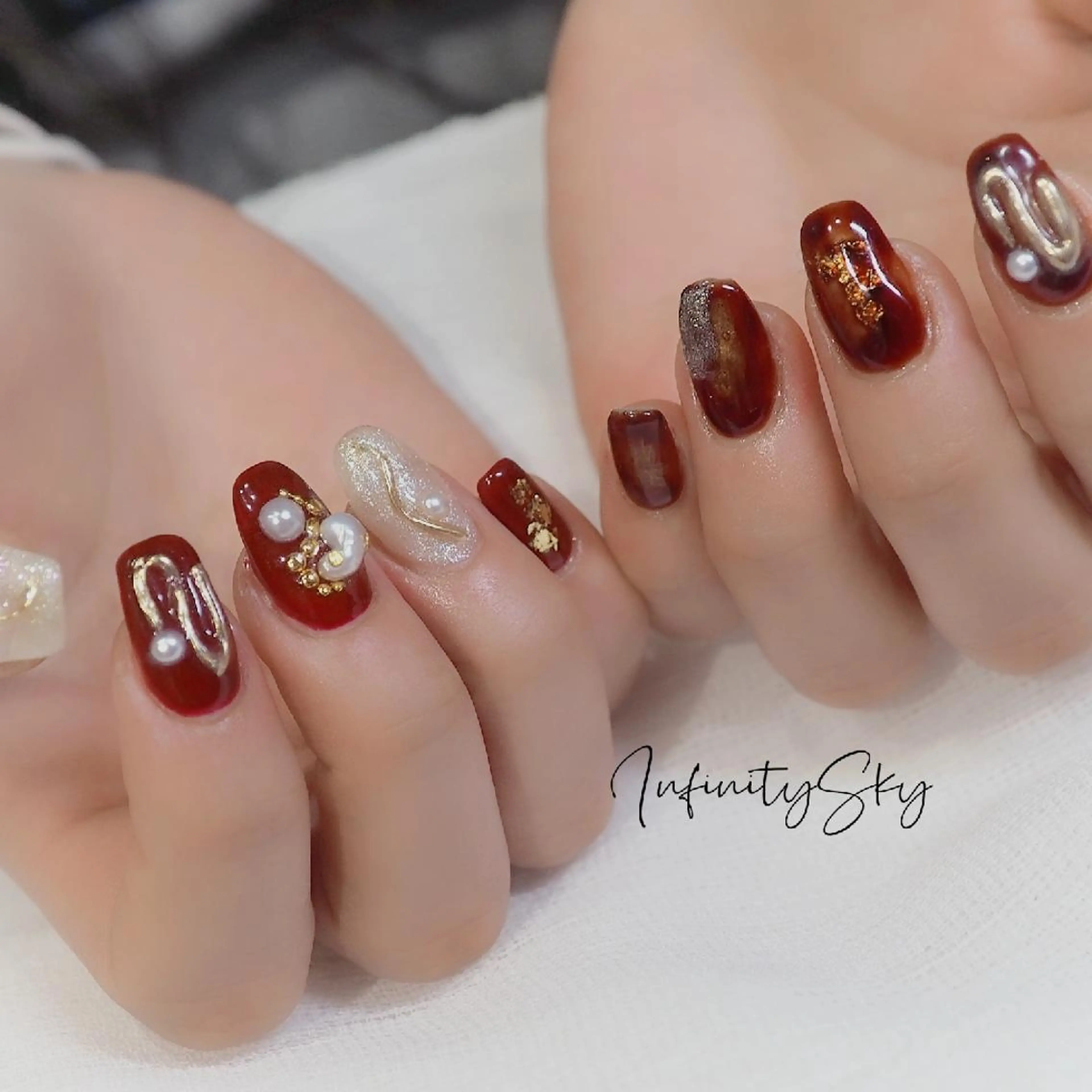 ネイル アートネイル ハンドネイル infinity skyのネイルデザイン