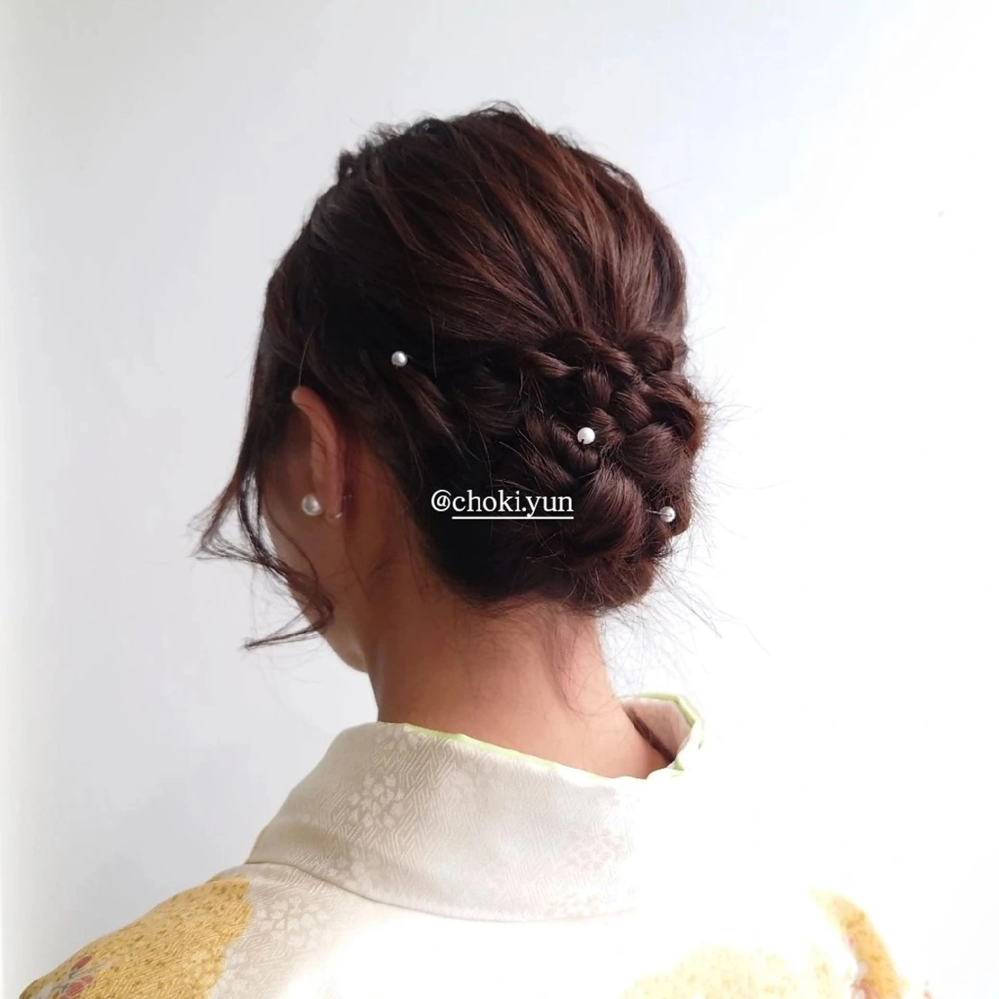 ミディアム カラー パーマ ヘアアレンジ 着物ヘア 結婚式・ブライダル ヘアセット かわい ゆうな 髪質改善/縮毛矯正のヘアスタイル