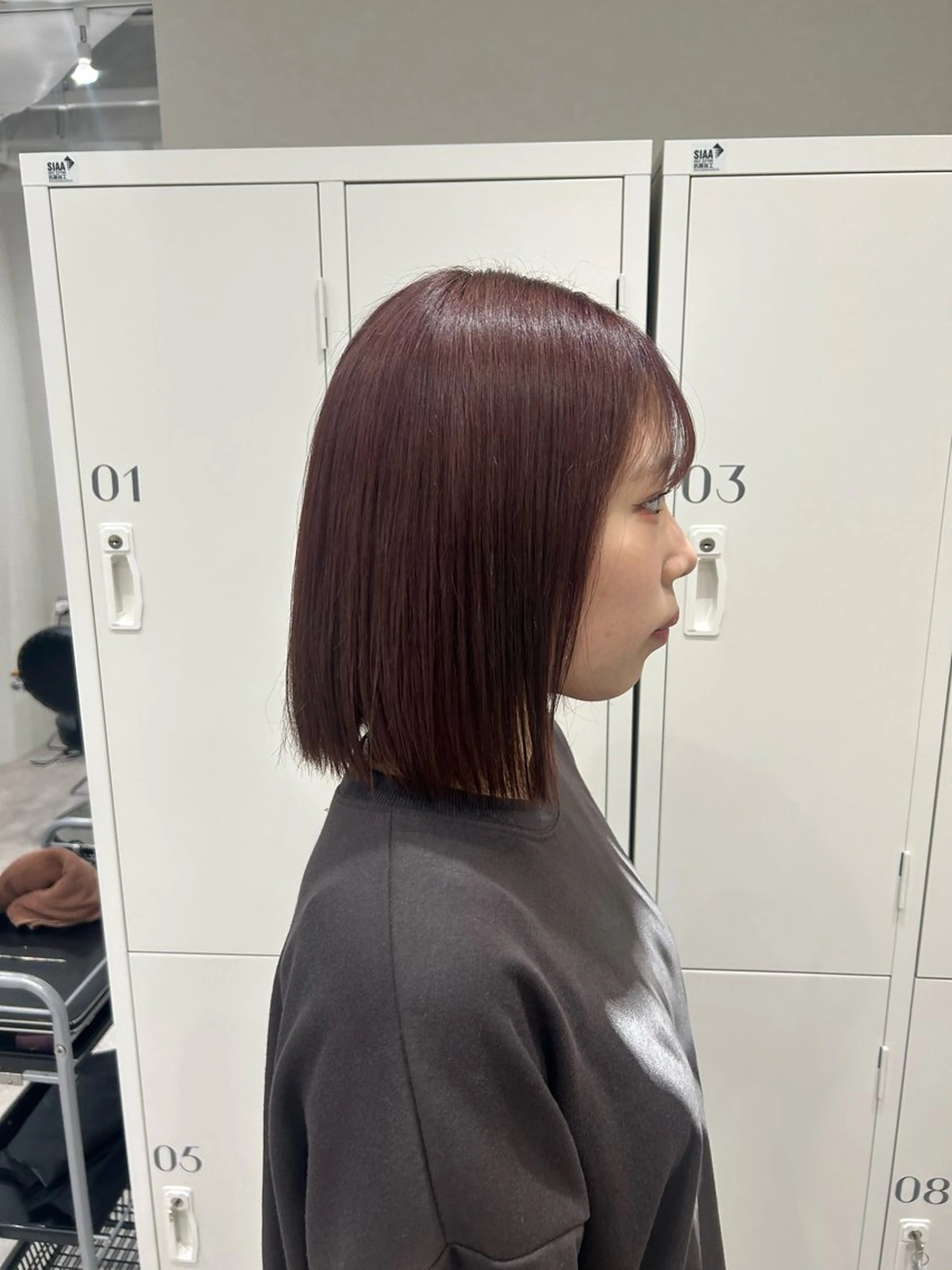 ミディアム カラー ヘアアレンジ ブリーチ ヘアカラー ボブ /ニュアンス/ satomi🧸💖のヘアスタイル