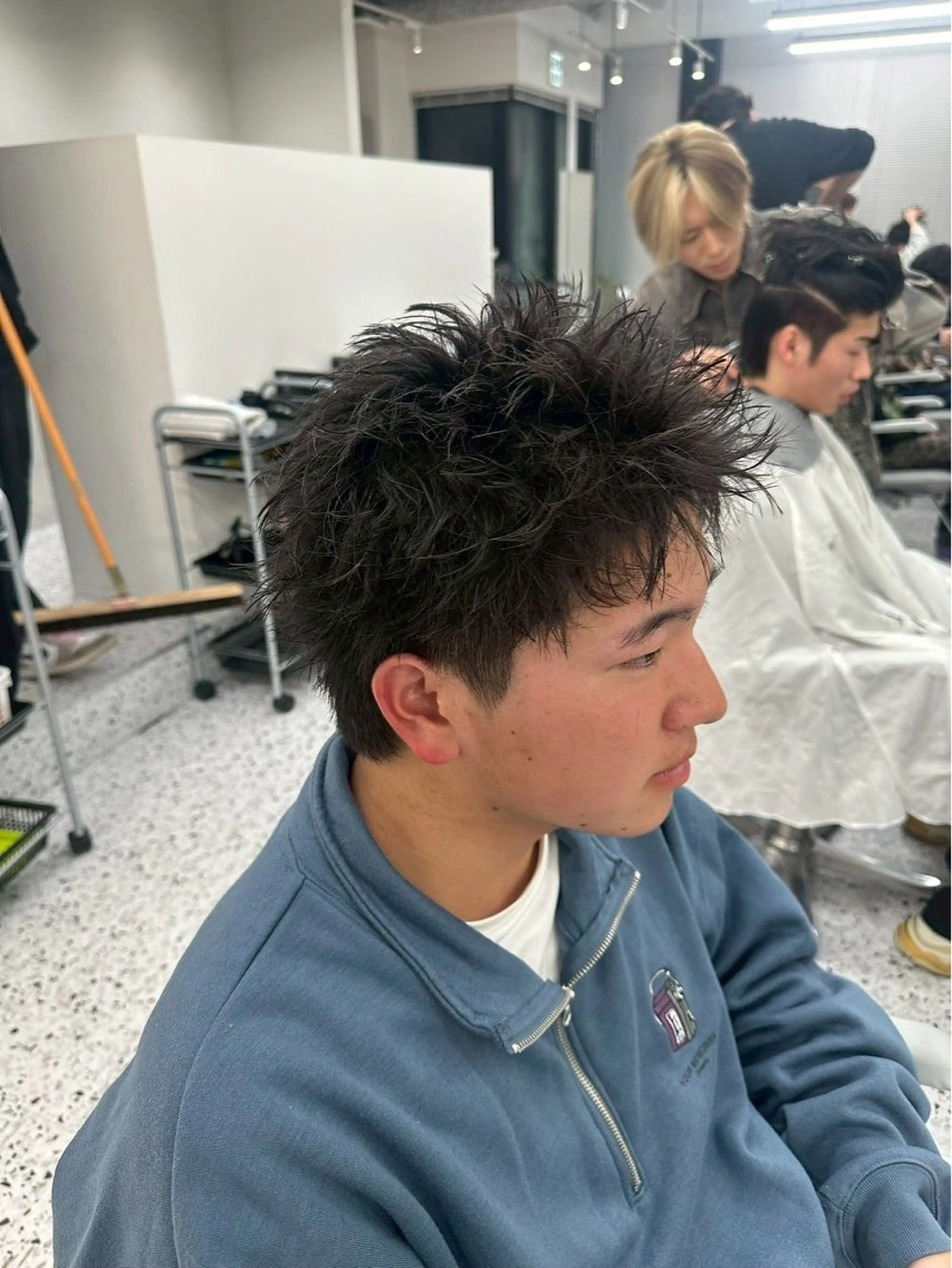 メンズ スパイキーショート メンズ専門/パーマ 特化/栄/北出瑞貴のヘアスタイル