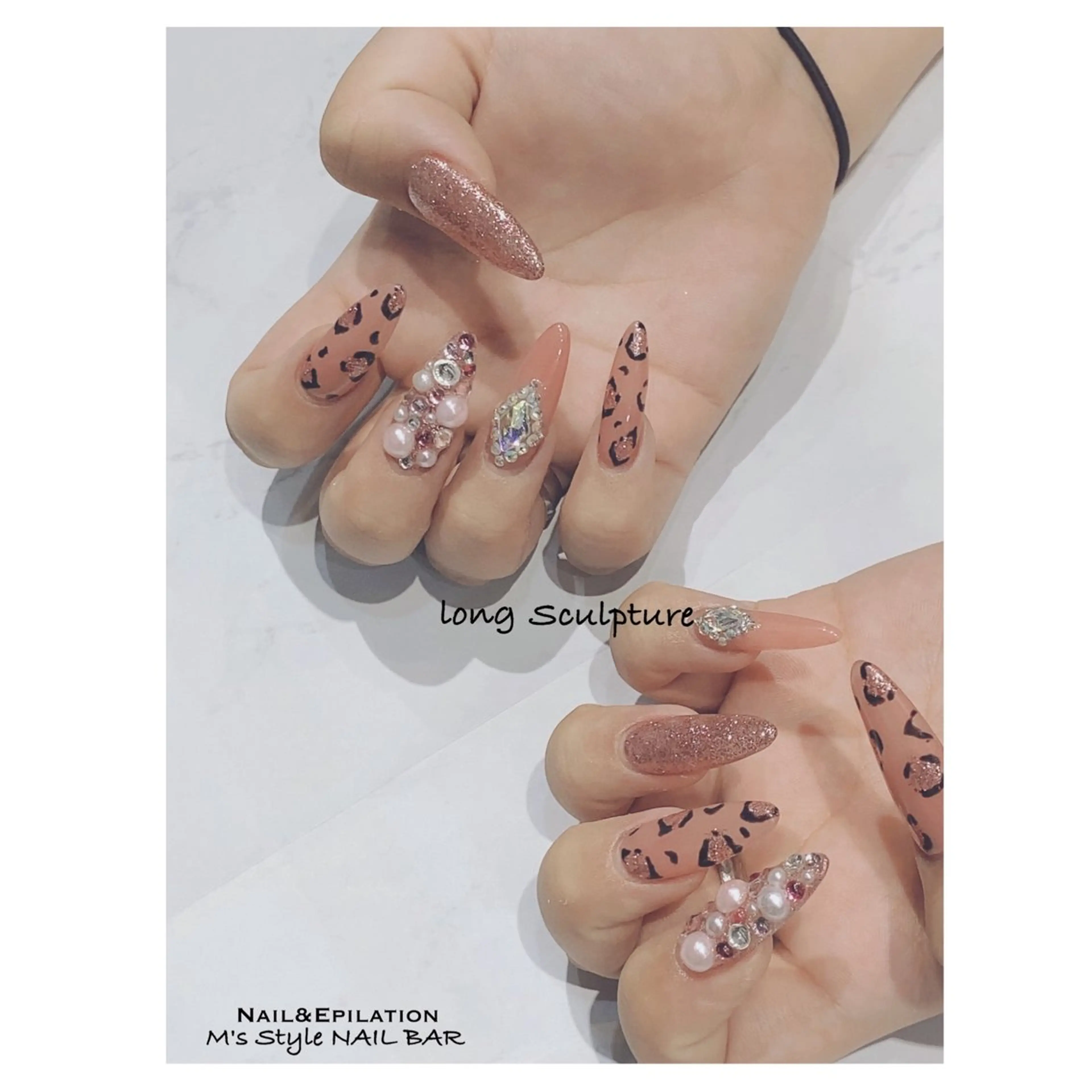 ネイル アニマル柄 成人式 フットネイル フレンチネイル ジェルネイル ハンドネイル M's Style NAIL BARのネイルデザイン