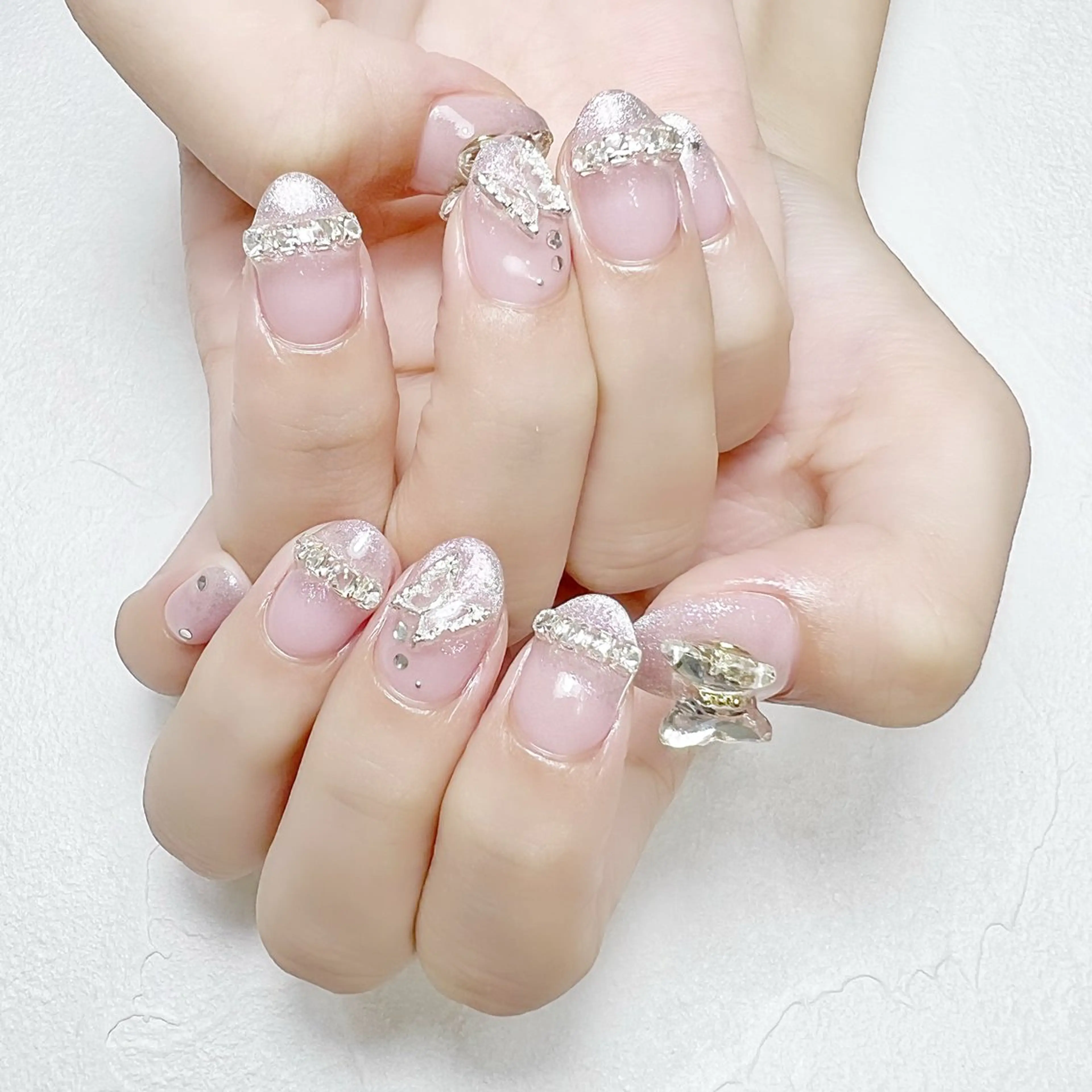 ネイル マグネットネイル ピンク ワンホンネイル rouse nail RISATOのネイルデザイン