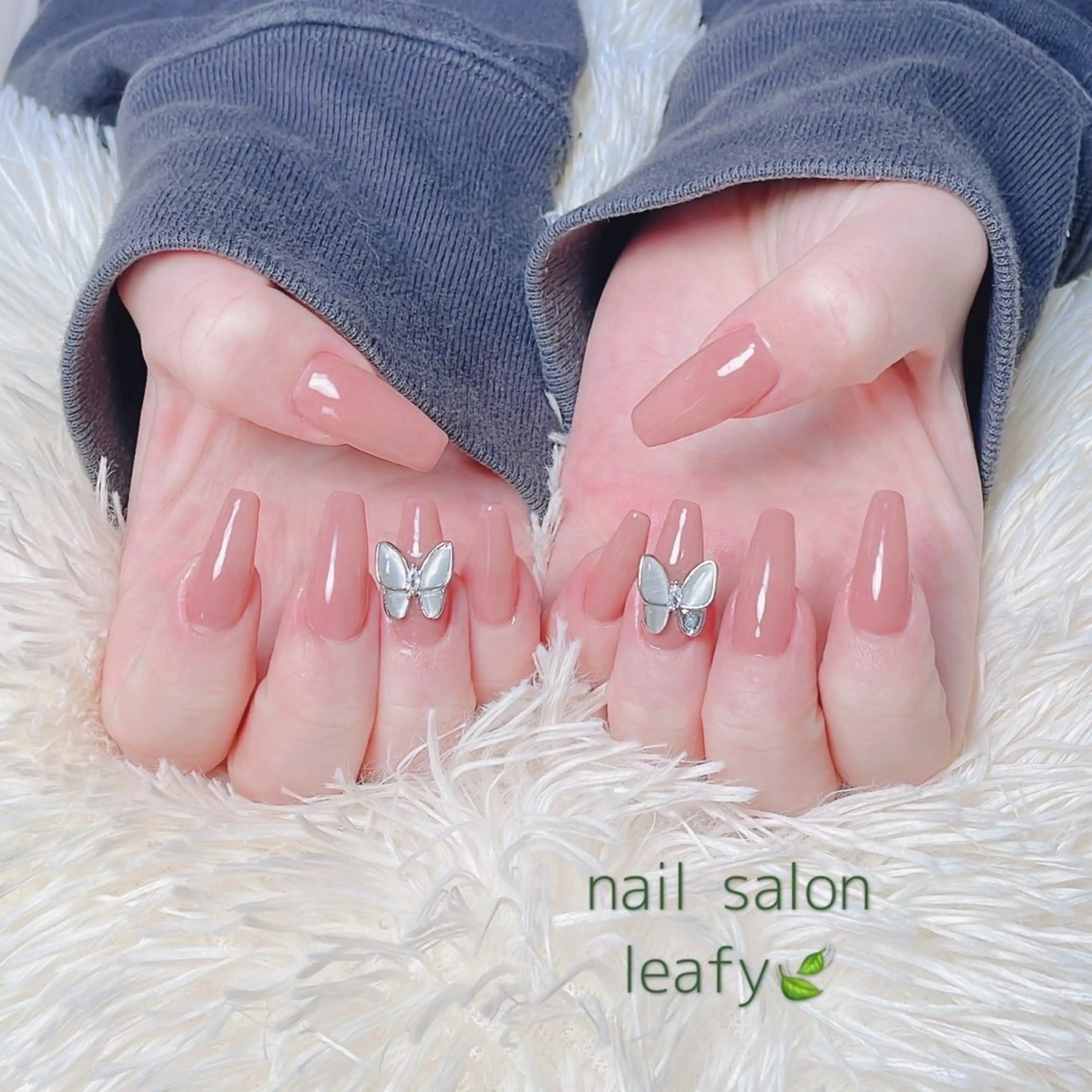 ネイル ワンカラーネイル シンプルネイル ネイルチップ ネイルサロン leafyのネイルデザイン