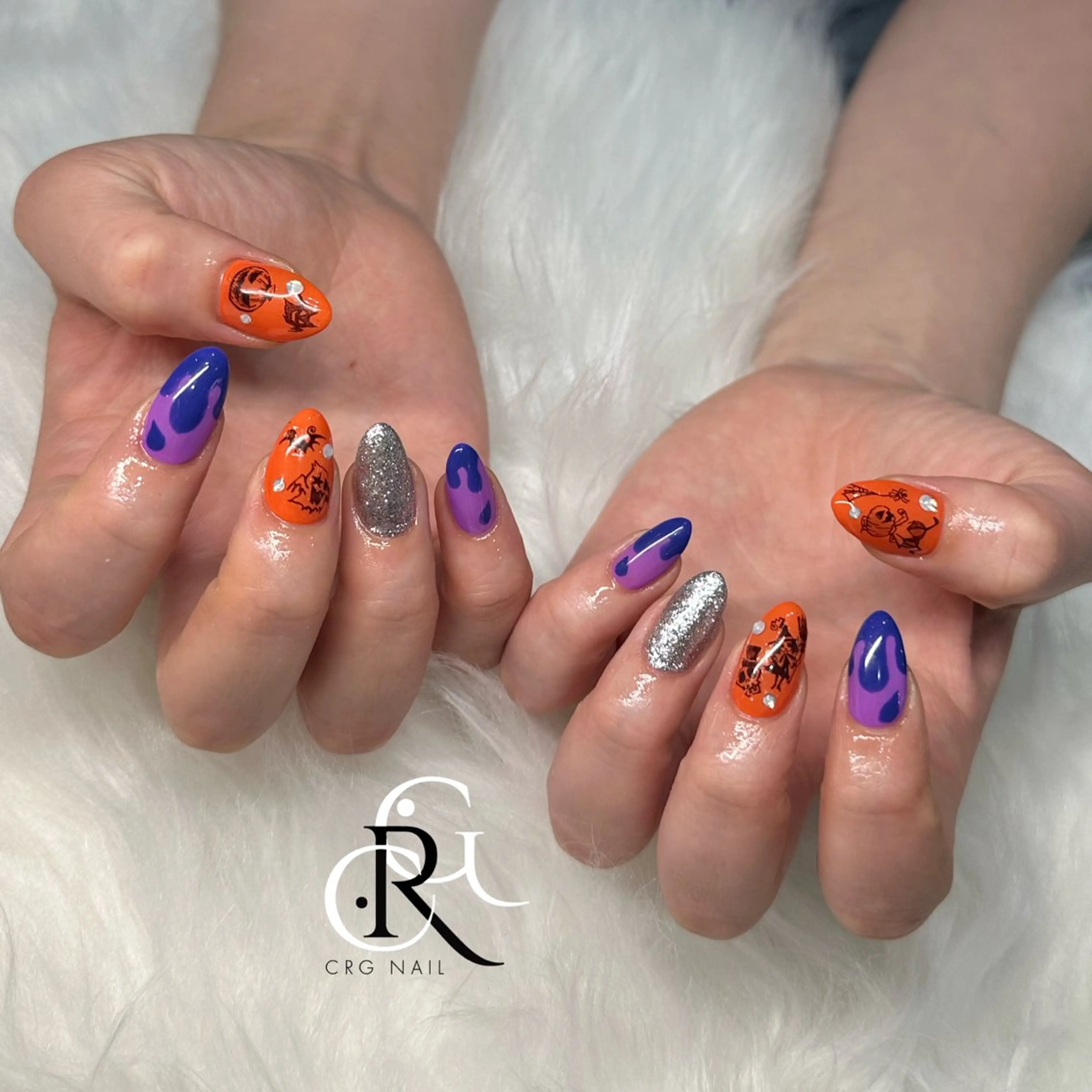 ネイル ハロウィン ハンドネイル 美フォルム✨ CRG　RURIのネイルデザイン