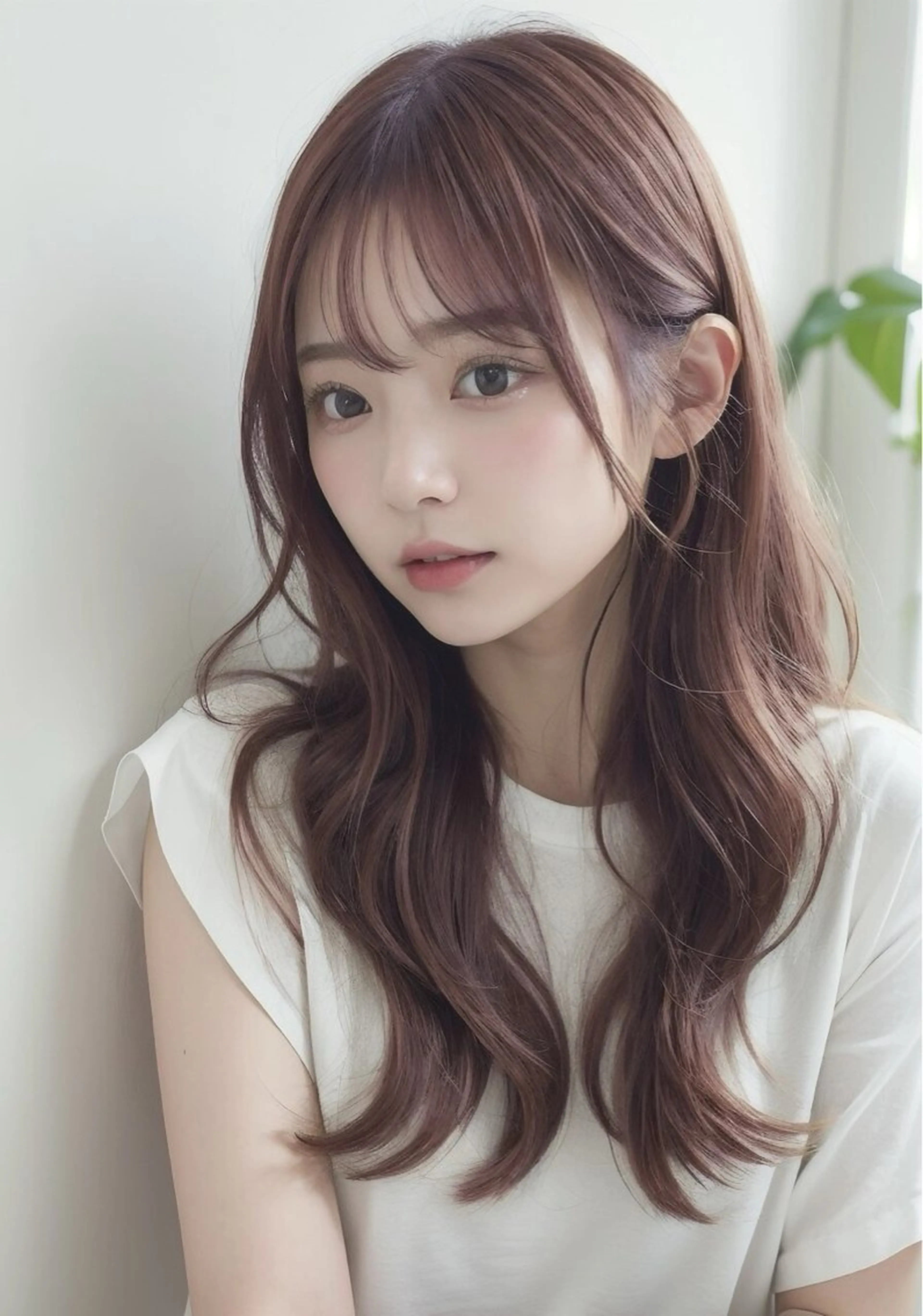 ロング ヘアカラー トリートメント Maya /カラーモデルのヘアスタイル