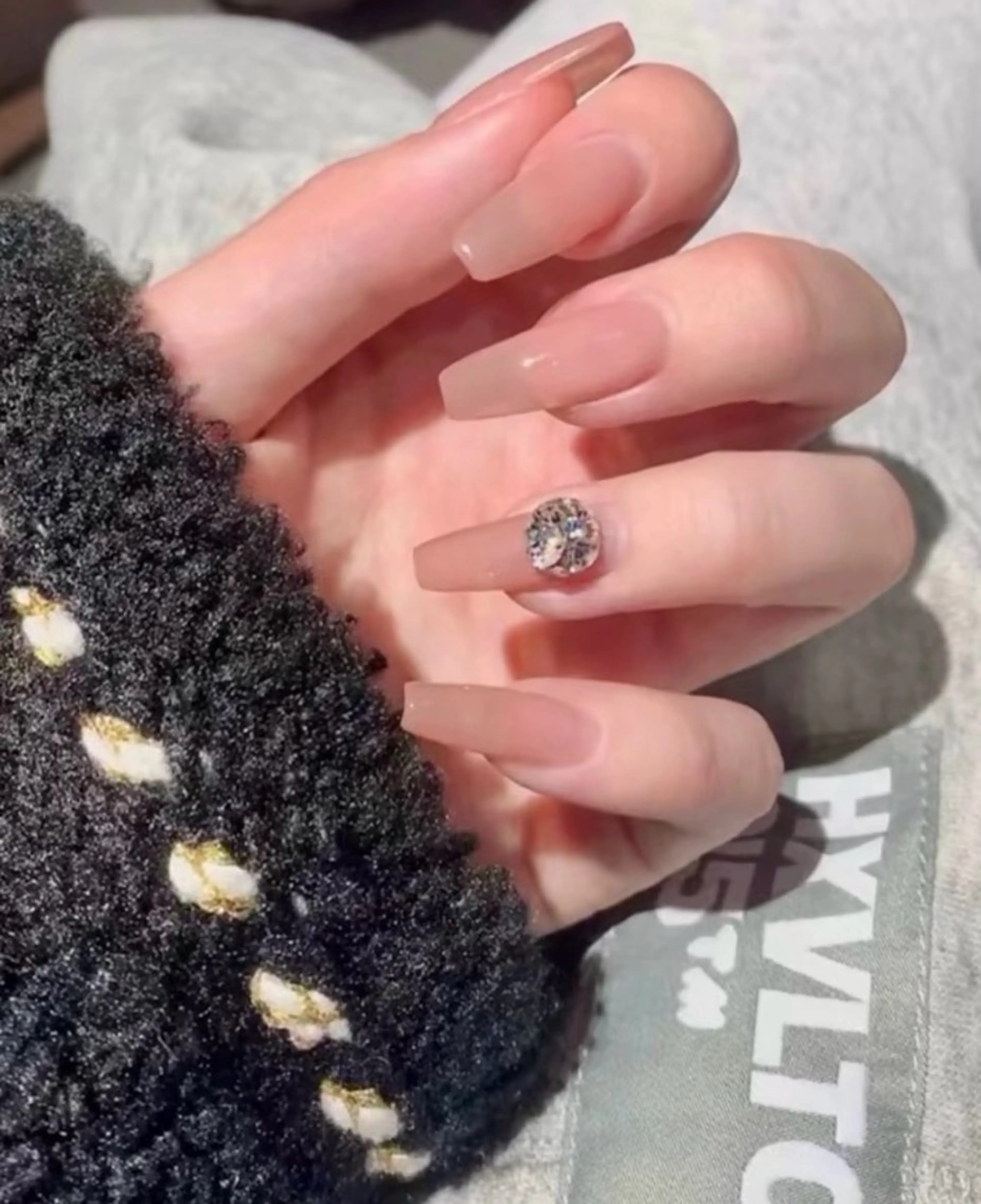 ネイル チークネイル 長さ出し フレンチネイル ガーリー 韓国ネイル sun nail池袋 モデル募集のネイルデザイン