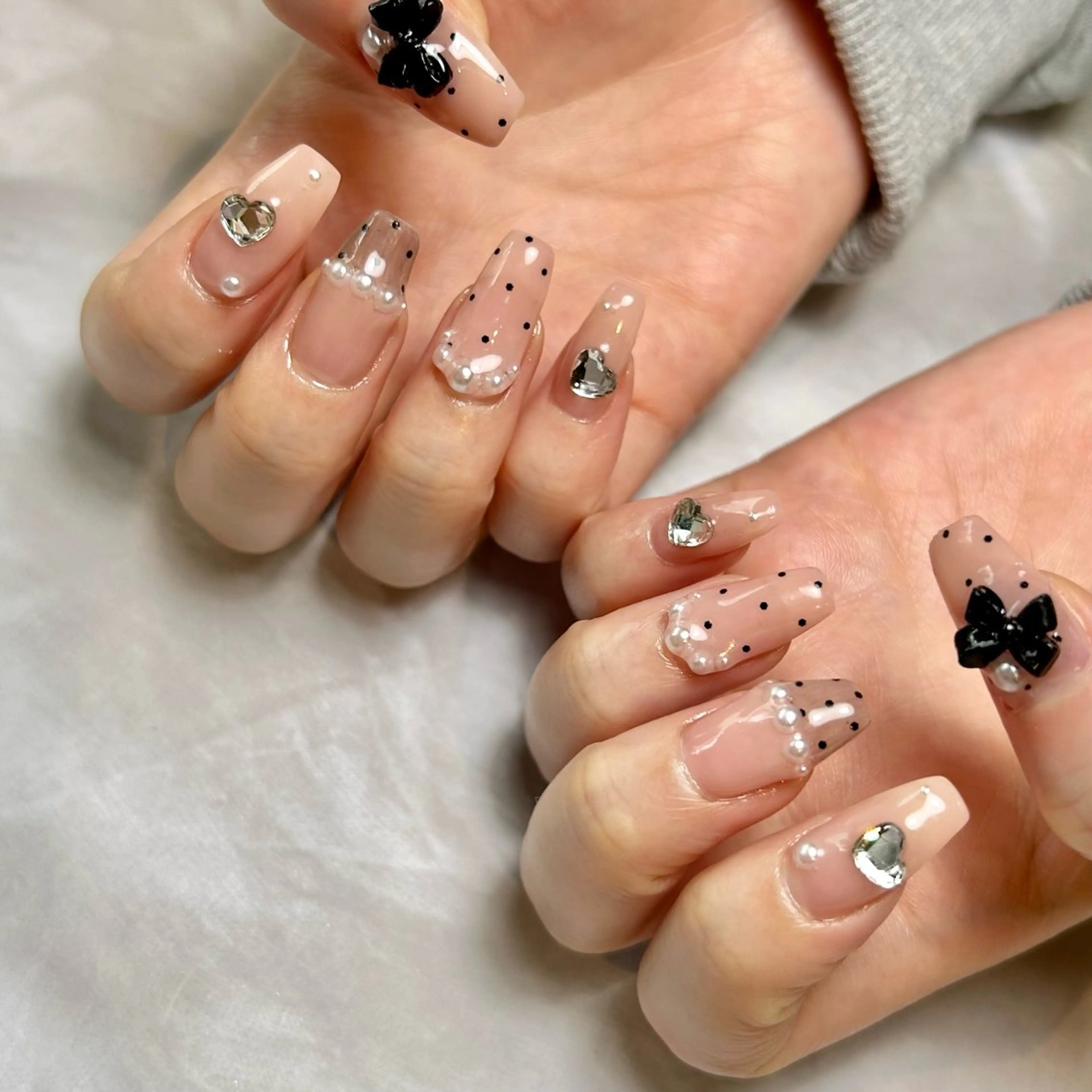 ネイル 持ち込み ピンク ピンクベージュ ハンドネイル Reflection marikoのネイルデザイン