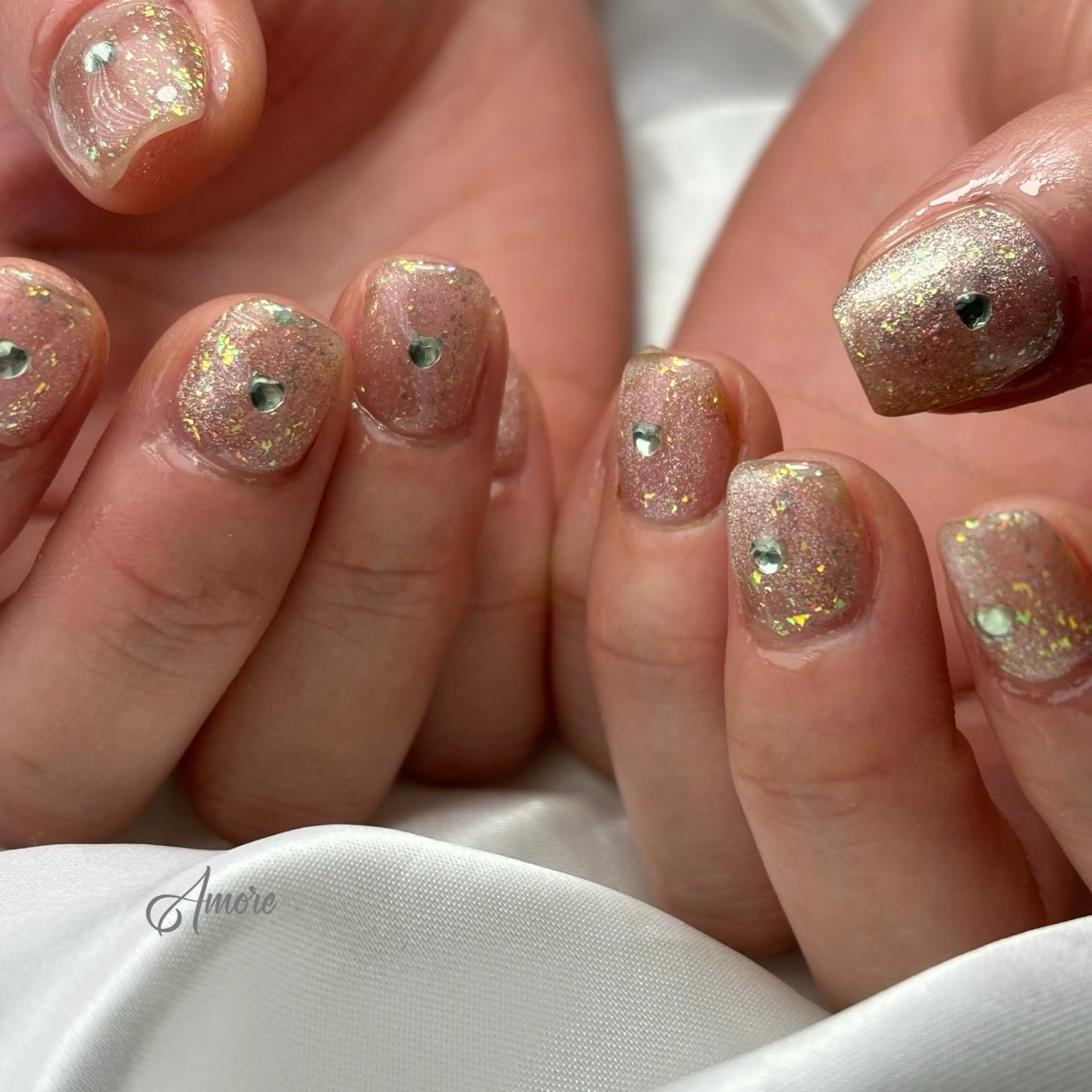 ネイル ジェルネイル キラキラネイル 韓国ネイル マグネットネイル パラジェル You kyehwaのネイルデザイン