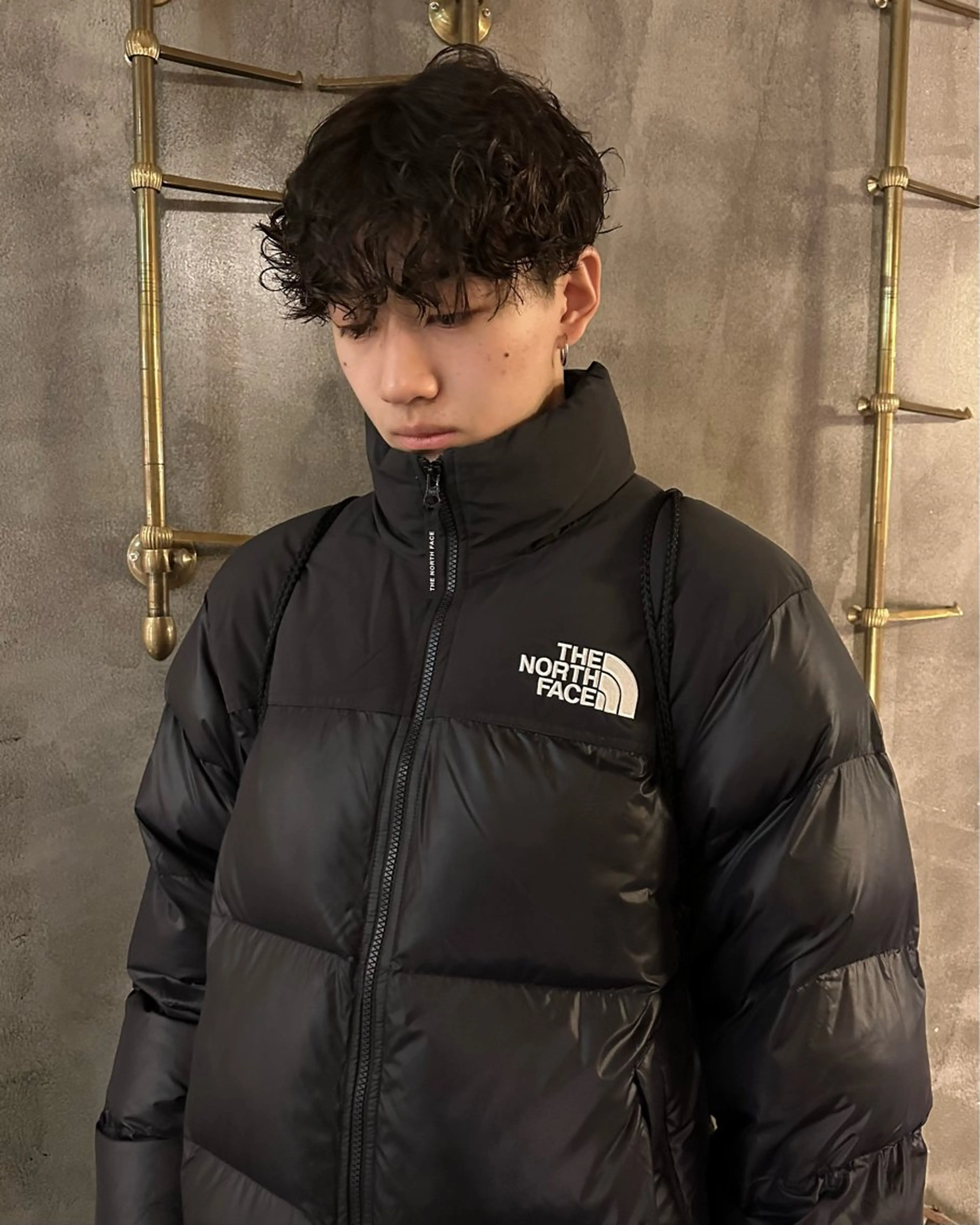 ミディアム パーマ メンズ カット パーマ グランジヘア 無造作ヘアHYUGAのヘアスタイル