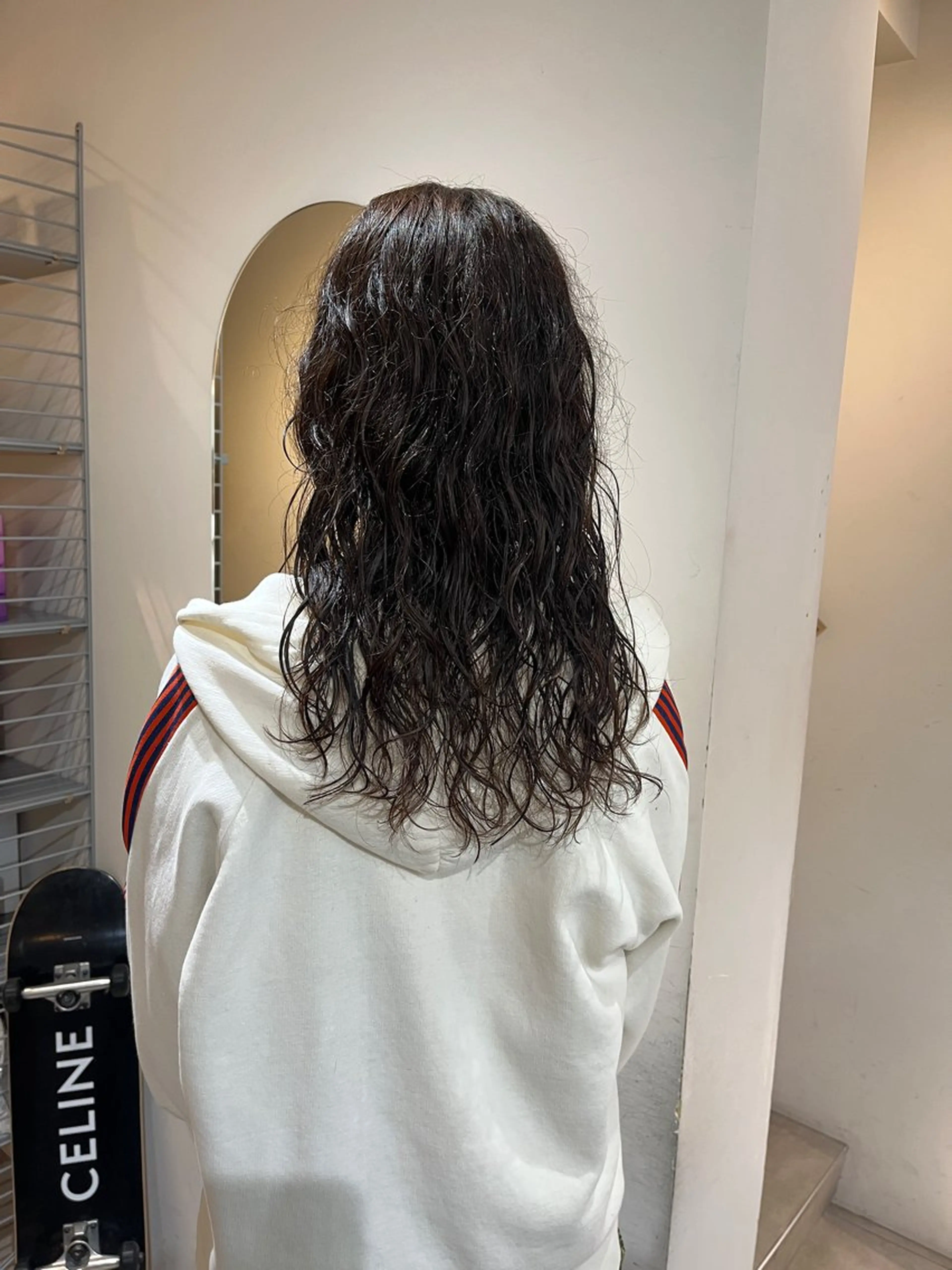 セミロング パーマ セミロングパーマ カット パーマ 竹内 穂乃佳のヘアスタイル