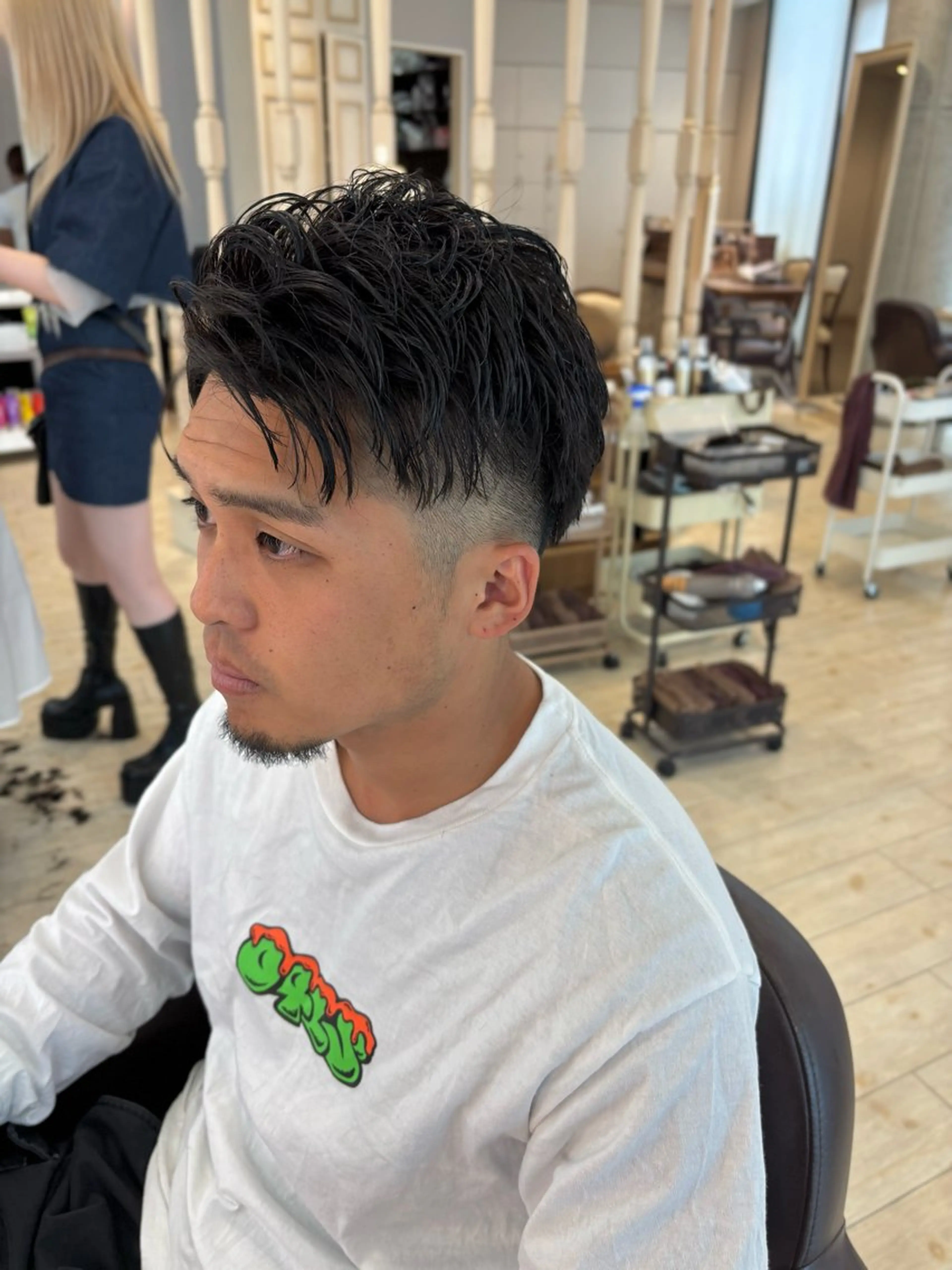 ショート パーマ メンズ メンズパーマ メンズショート 刈り上げ ショートヘア カット サソウ ユリエ🥥のヘアスタイル