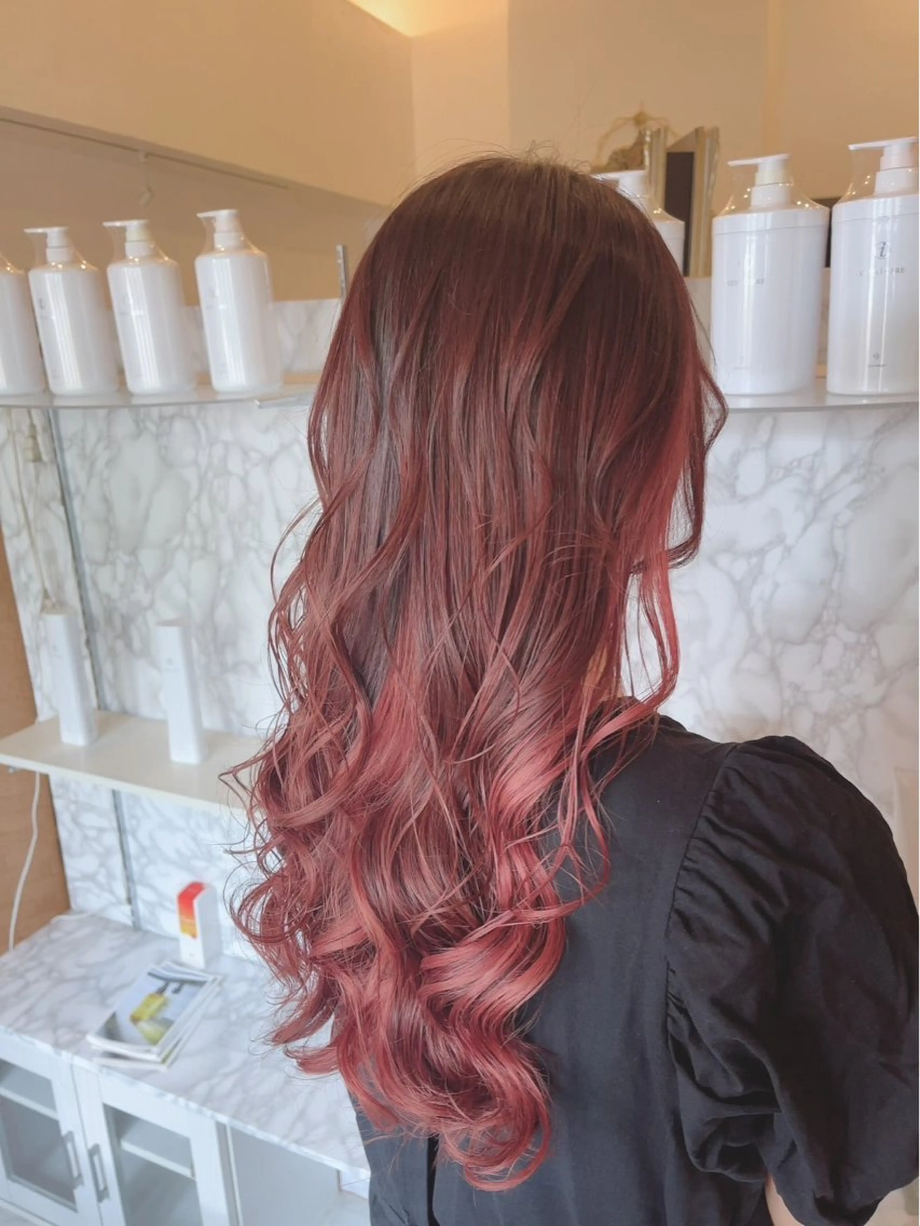 ロング カット ヘアカラー トリートメント 💎JADE GRACE💎のヘアスタイル