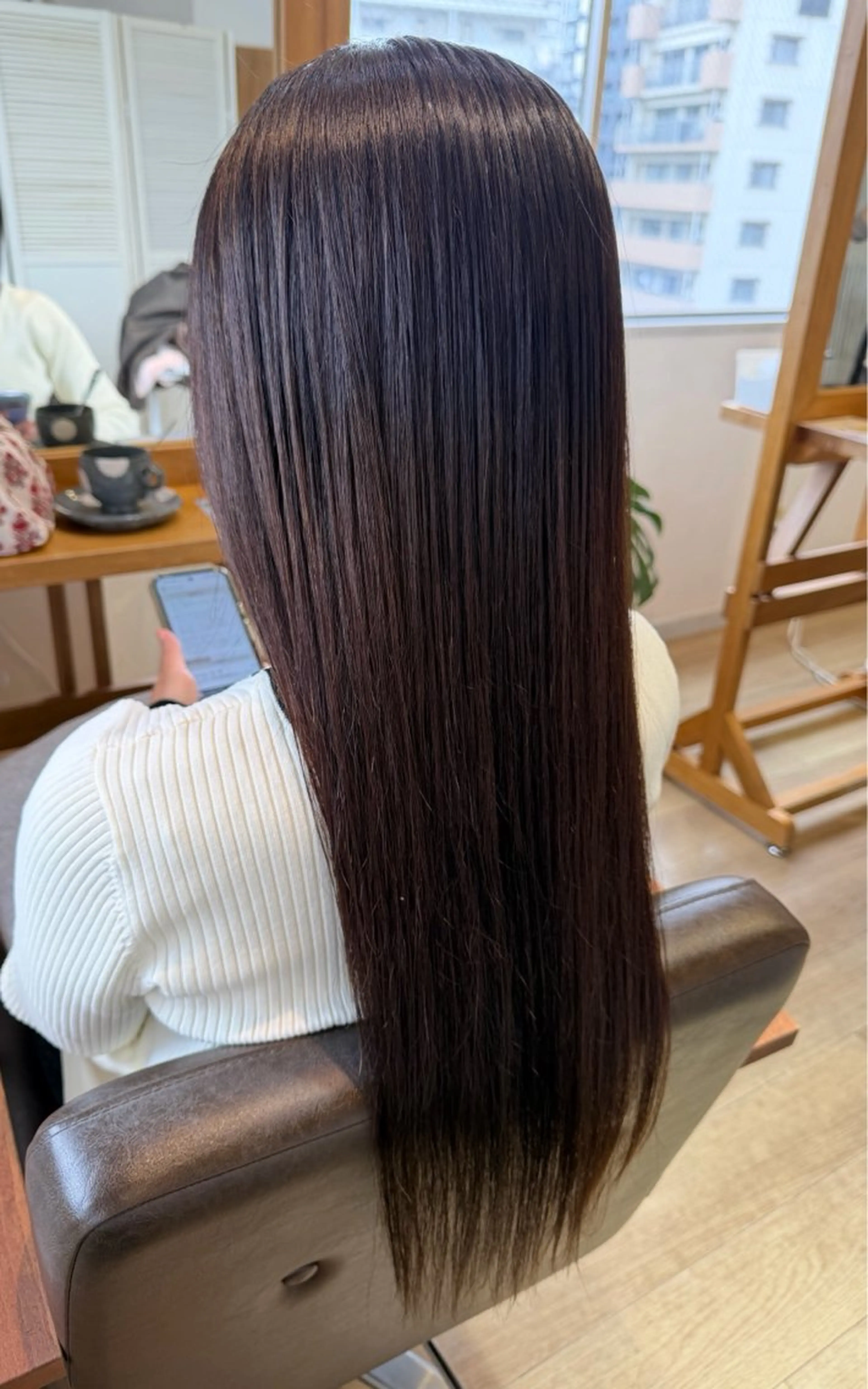 ロング カラー 透明感カラー ヘアカラー トリートメント ヘッドスパ RENA/ 艶カラー&髪質改善のヘアスタイル