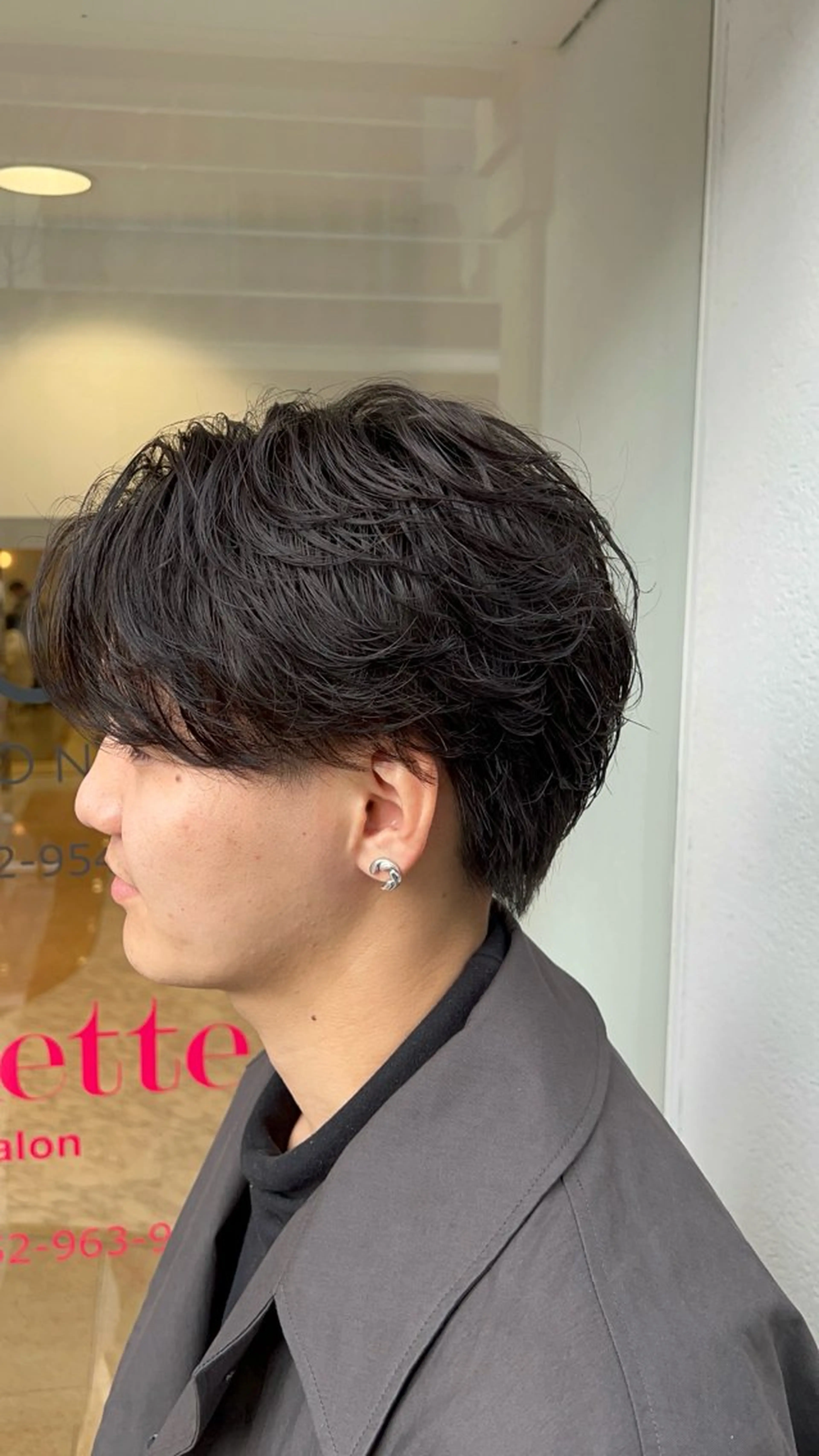 カット＋フェザーパーマの写真