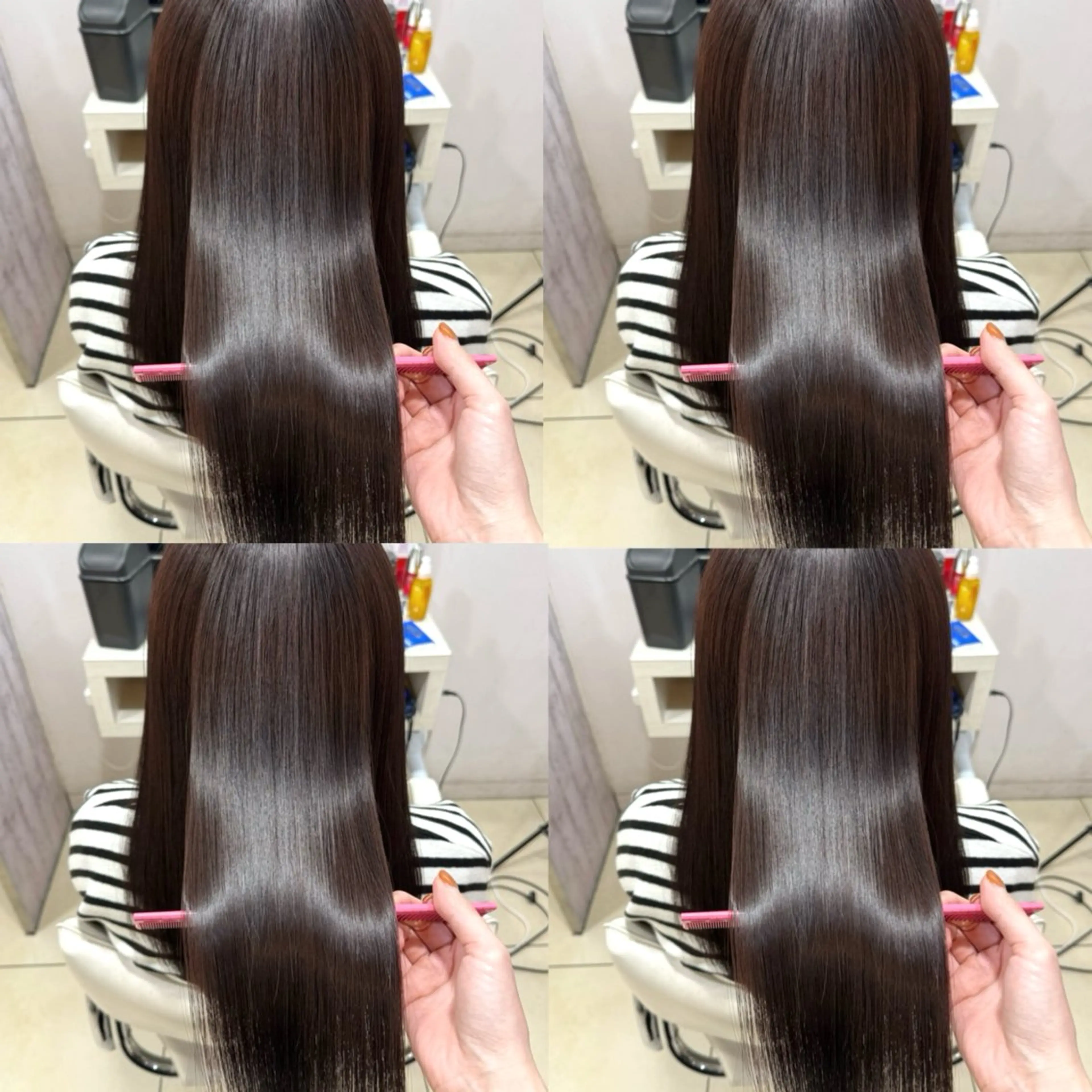 セミロング ヘアカラー トリートメント 【髪質改善カラー】 あむ·. ⟡ 🖤のヘアスタイル