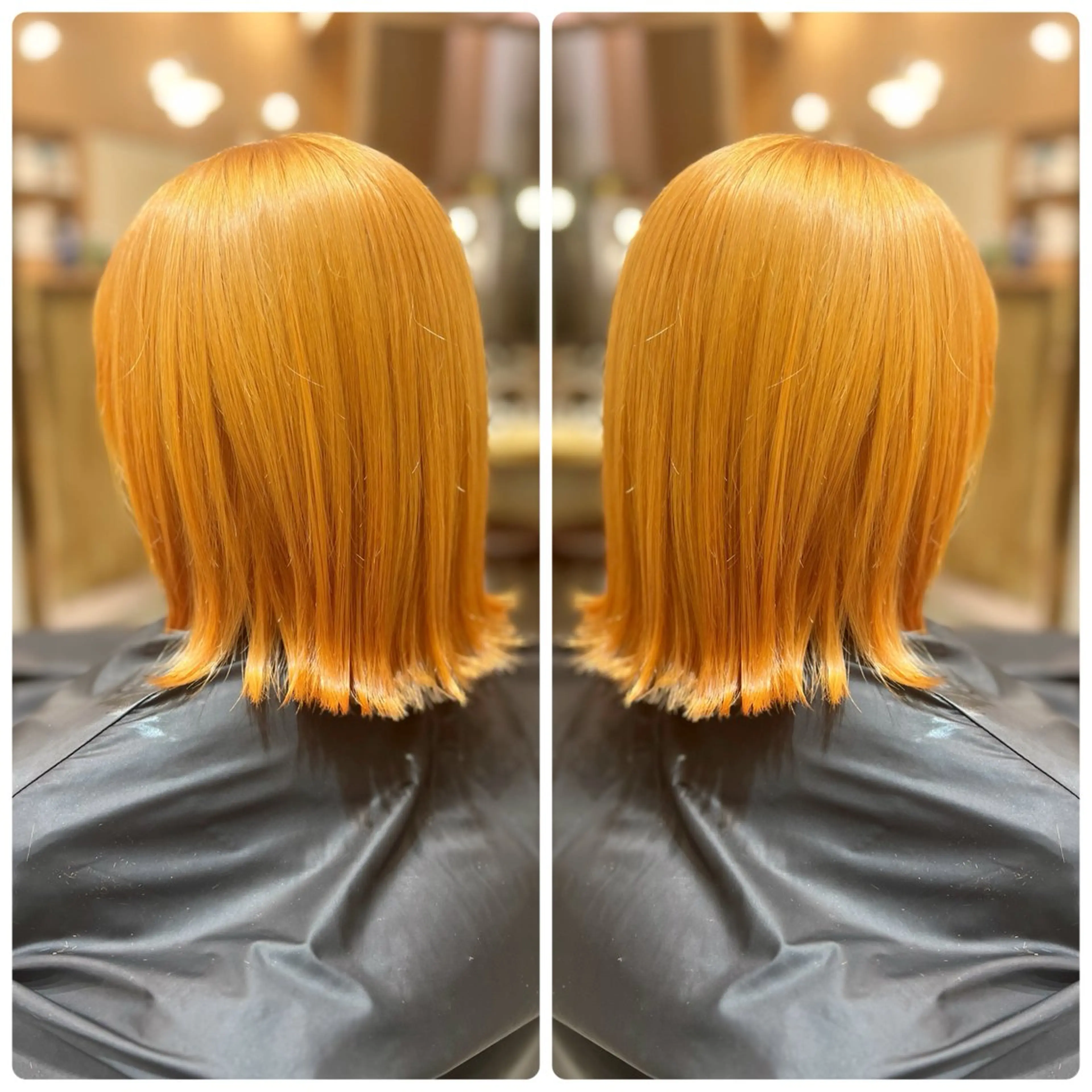 ミディアム カラー ブリーチ オレンジ ヘアカラー トリートメント 小山内 龍一郎 店長のヘアスタイル