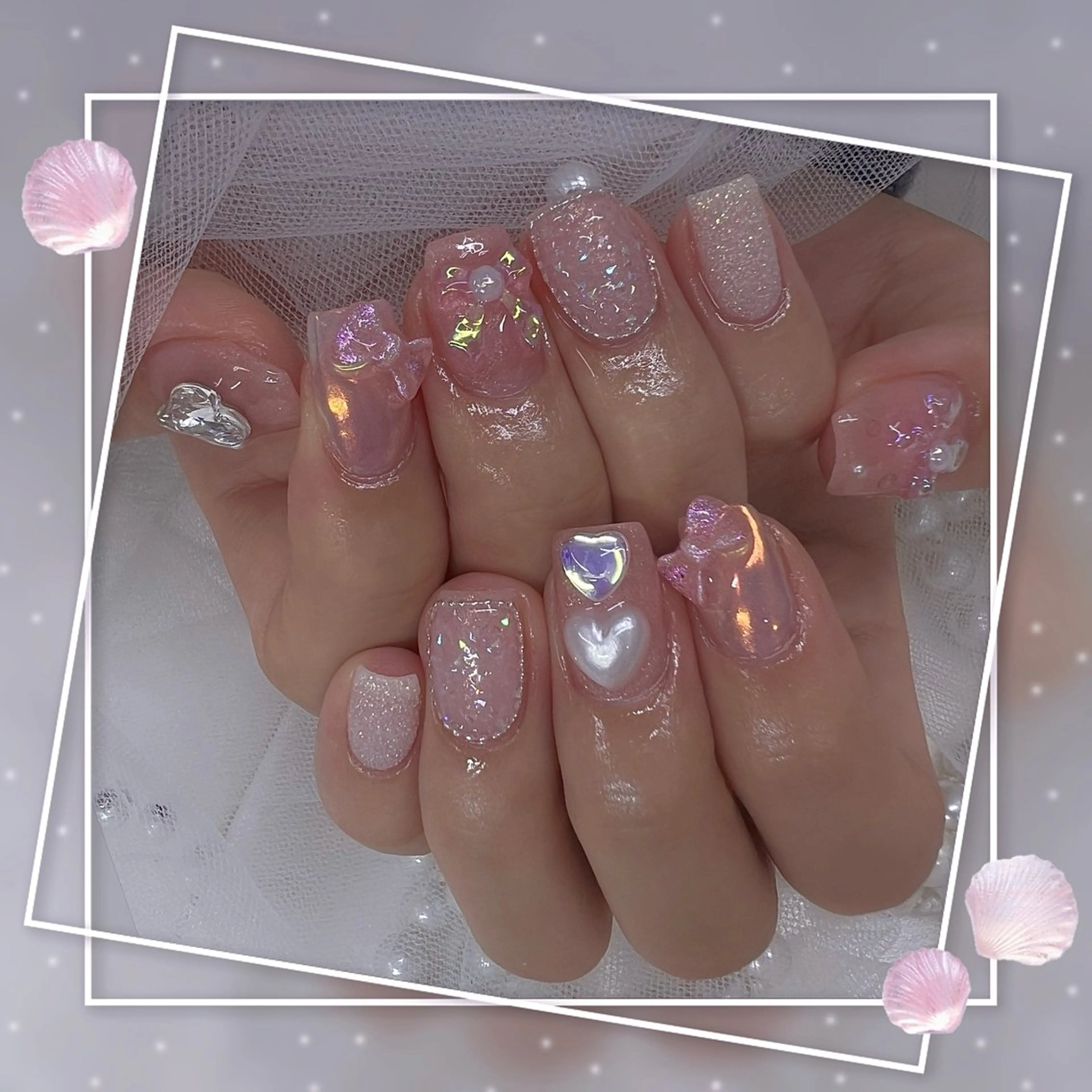 ネイル チークネイル フレンチネイル グラデーション マグネットネイル マグネットフレンチ ハンドネイル ハンドケア Chill Nailsalonのネイルデザイン