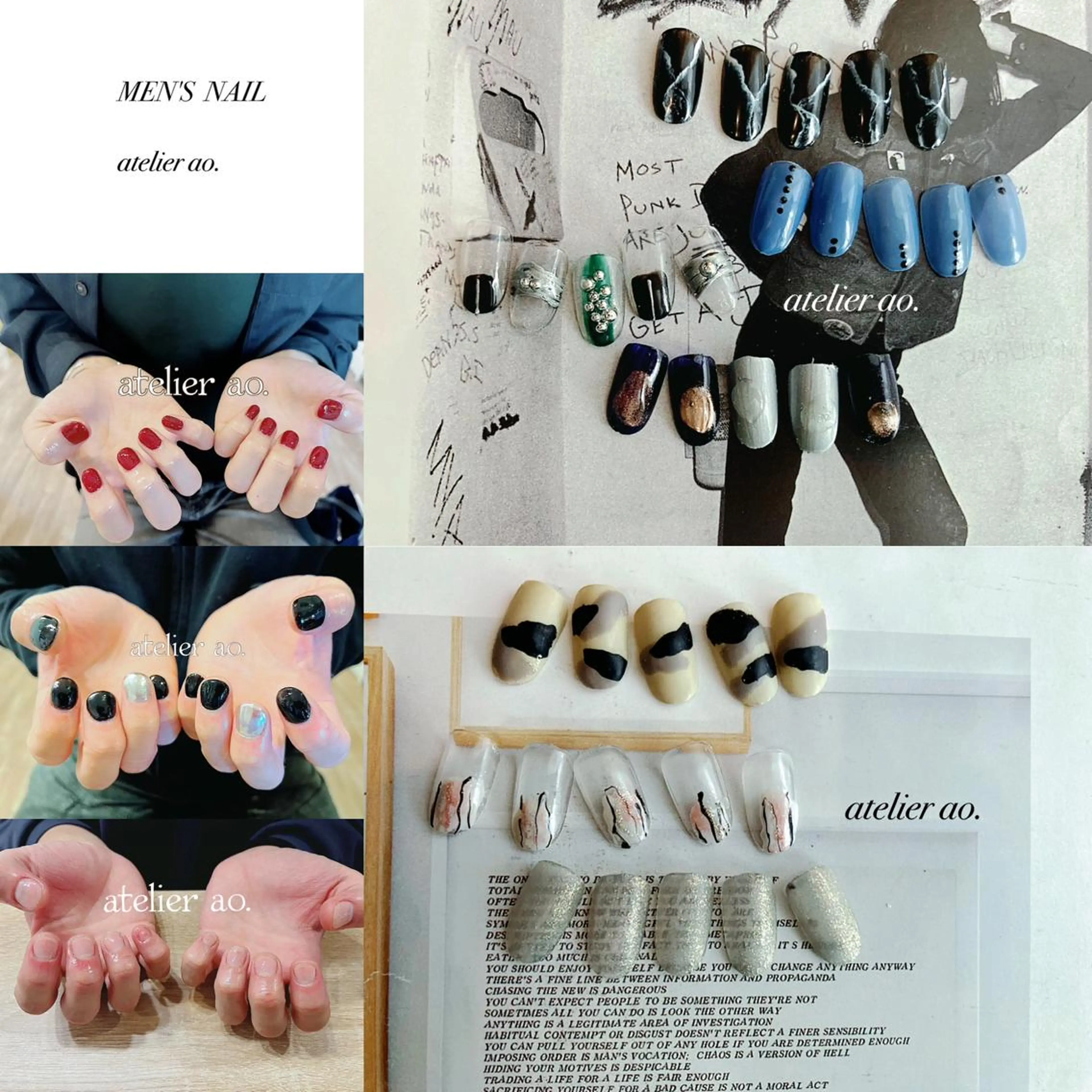 メンズ ネイル メンズネイル ハンドネイル セルフ脱毛 atelier aoのエステ・リラクイメージ